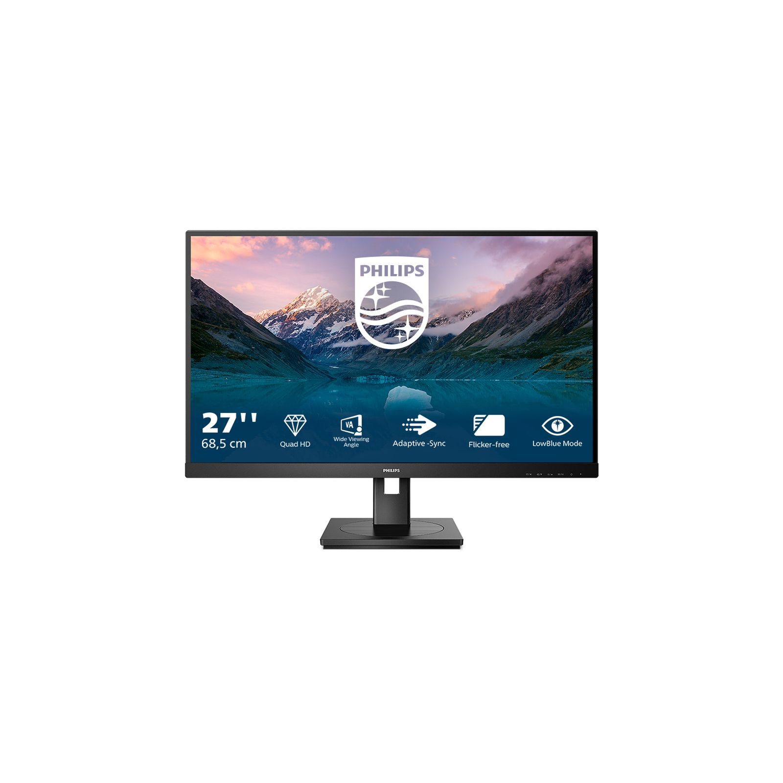 Philips S-line 275S9JML - LED - QHD - 68.5 cm (27) TFT-Monitor (2560 x 1440 px, Quad HD, 4 ms Reaktionszeit, 75 Hz, VA, Lautsprecher, HDCP, Pivot, Höhenverstellbar)