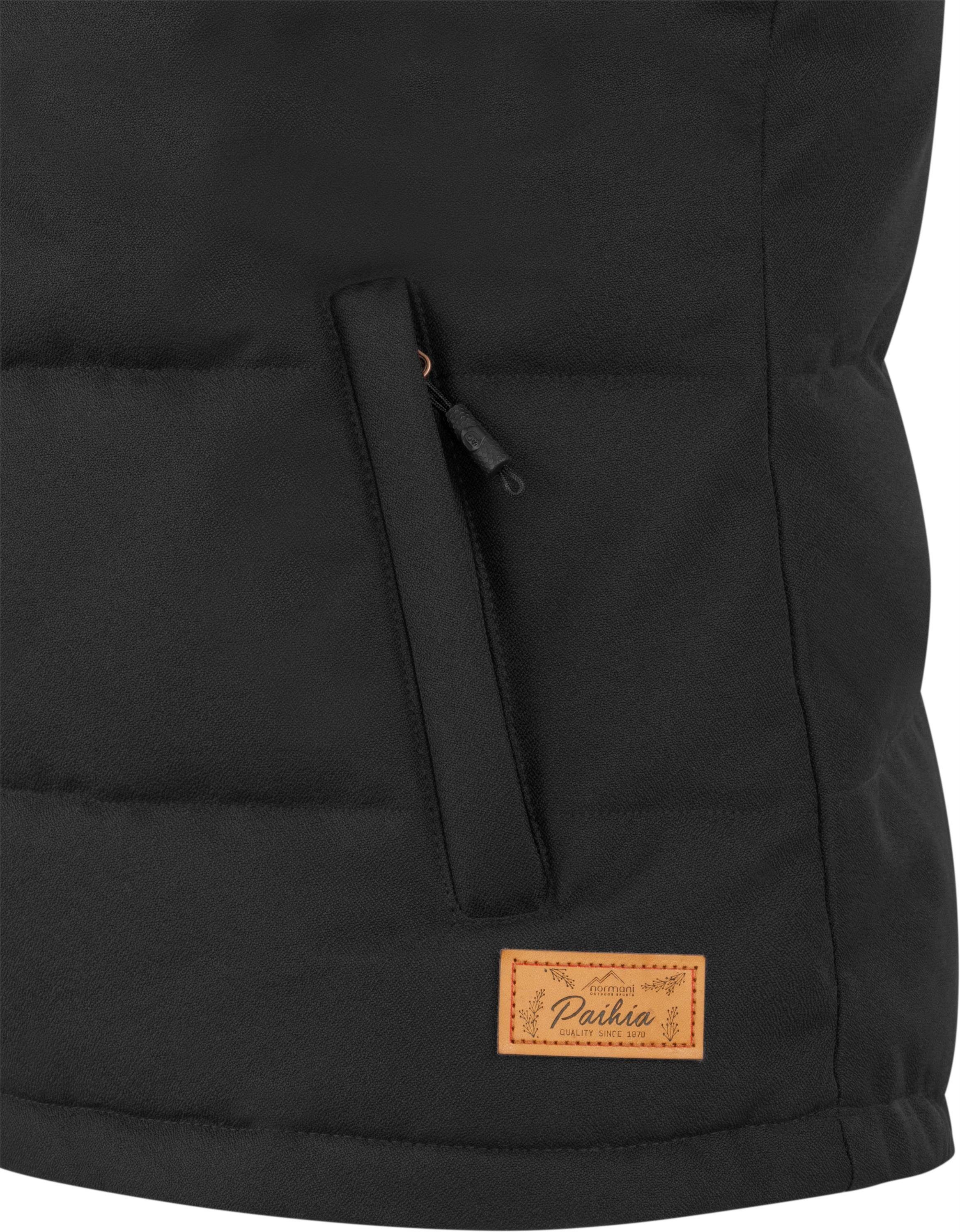 normani Funktionsweste Damen Winter-Steppweste Paihia Winddichte Winterweste mit Kapuze, Stehkragen und Seitentaschen