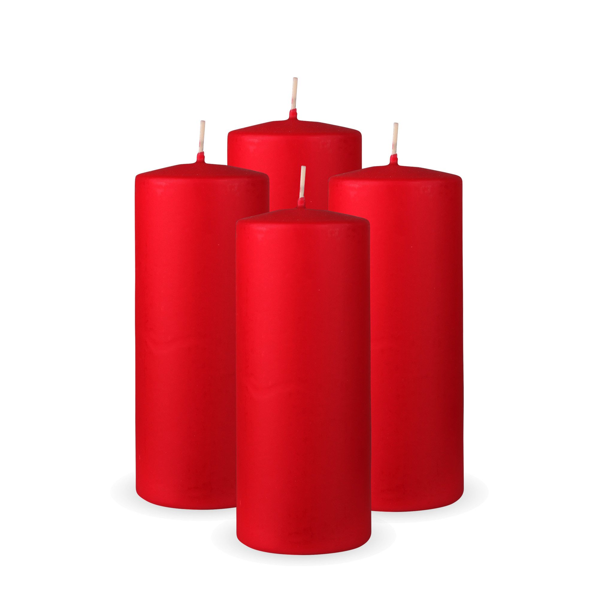 HS Candle Stumpenkerze Säulenkerze Ø7cm (4-tlg), Wachskerzen - unparfümiert günstig online kaufen