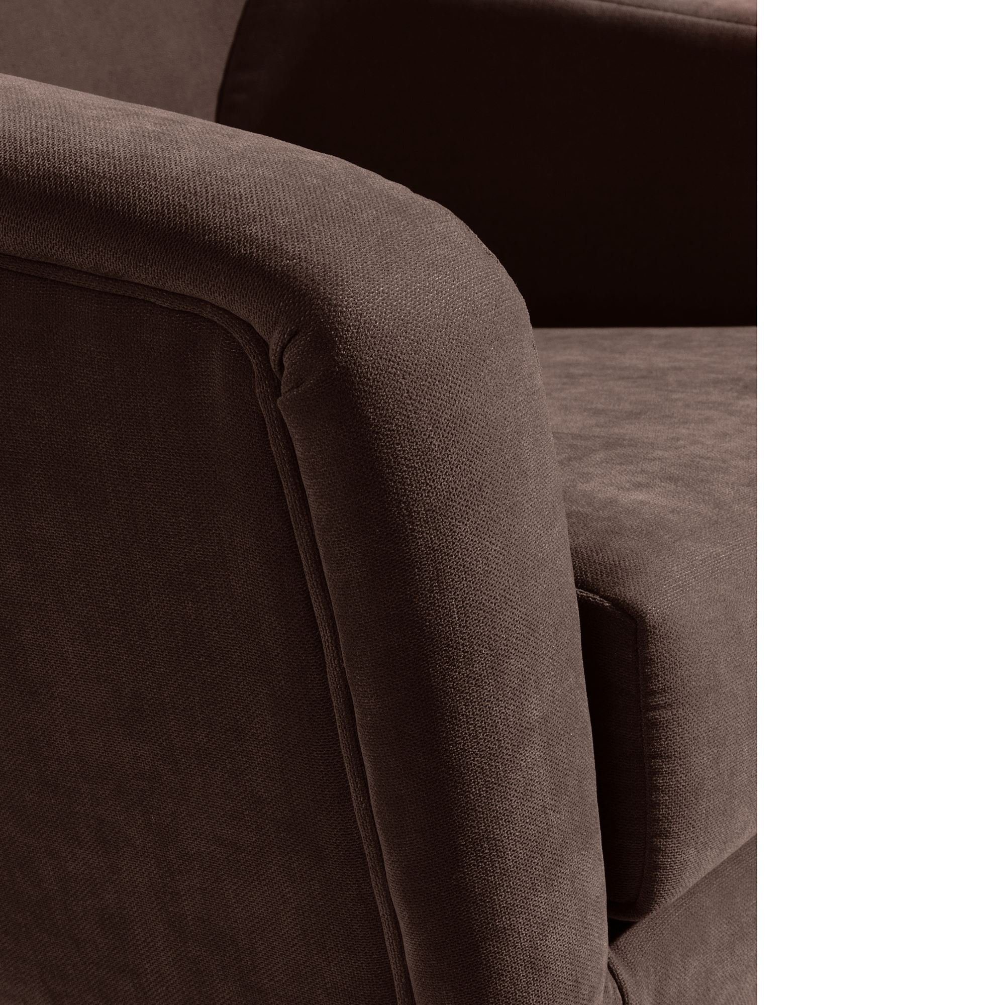 verarbeitet,bequemer 1-St), aufm (Sparpreis / Kessel 21070 Buche Kostenlosem Sessel Versand, Veloursstoff Bezug 58 Sessel hochwertig inkl. Kachka braun Sitz natur
