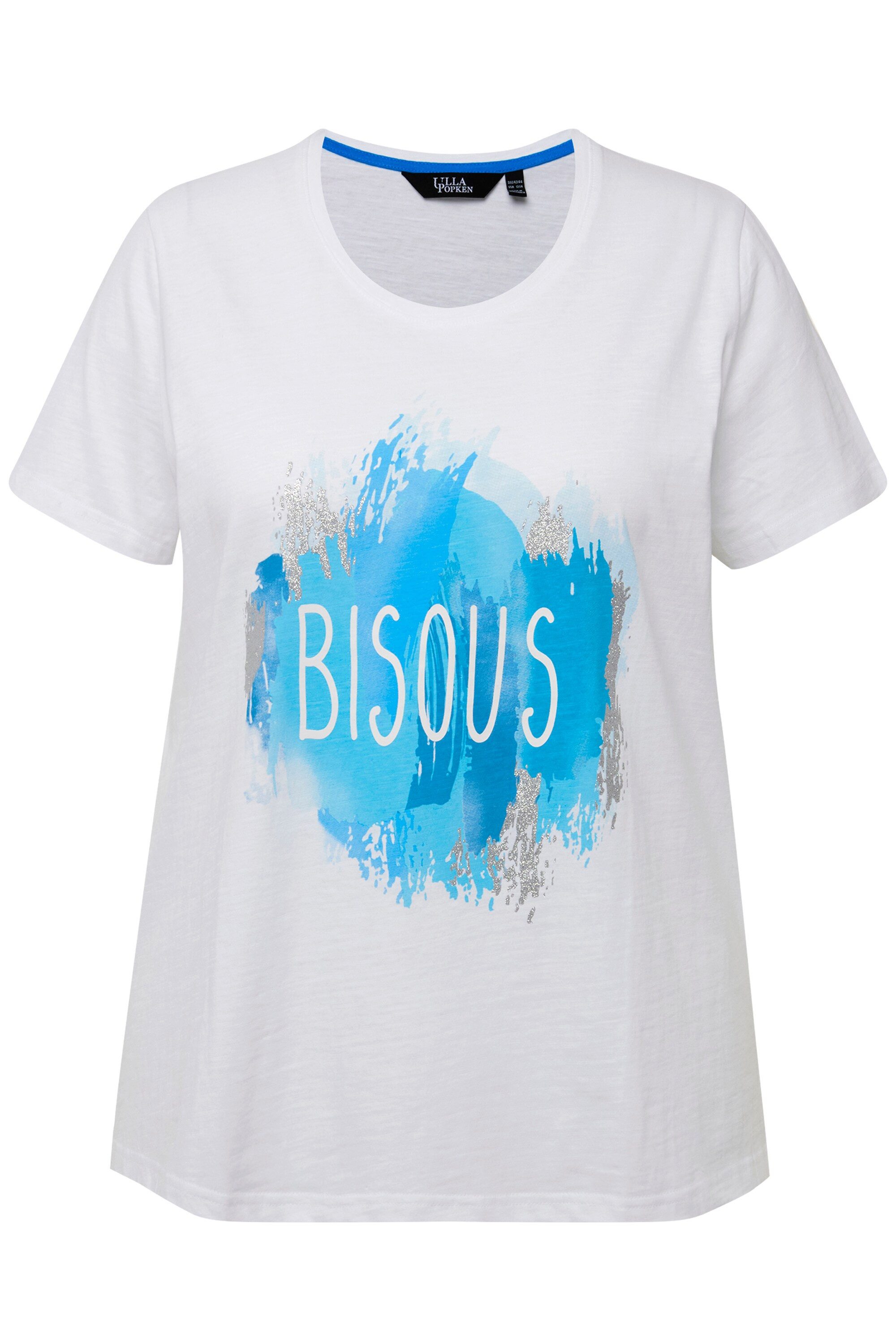 Ulla Popken T-Shirt T-Shirt Bisous Rundhals günstig online kaufen