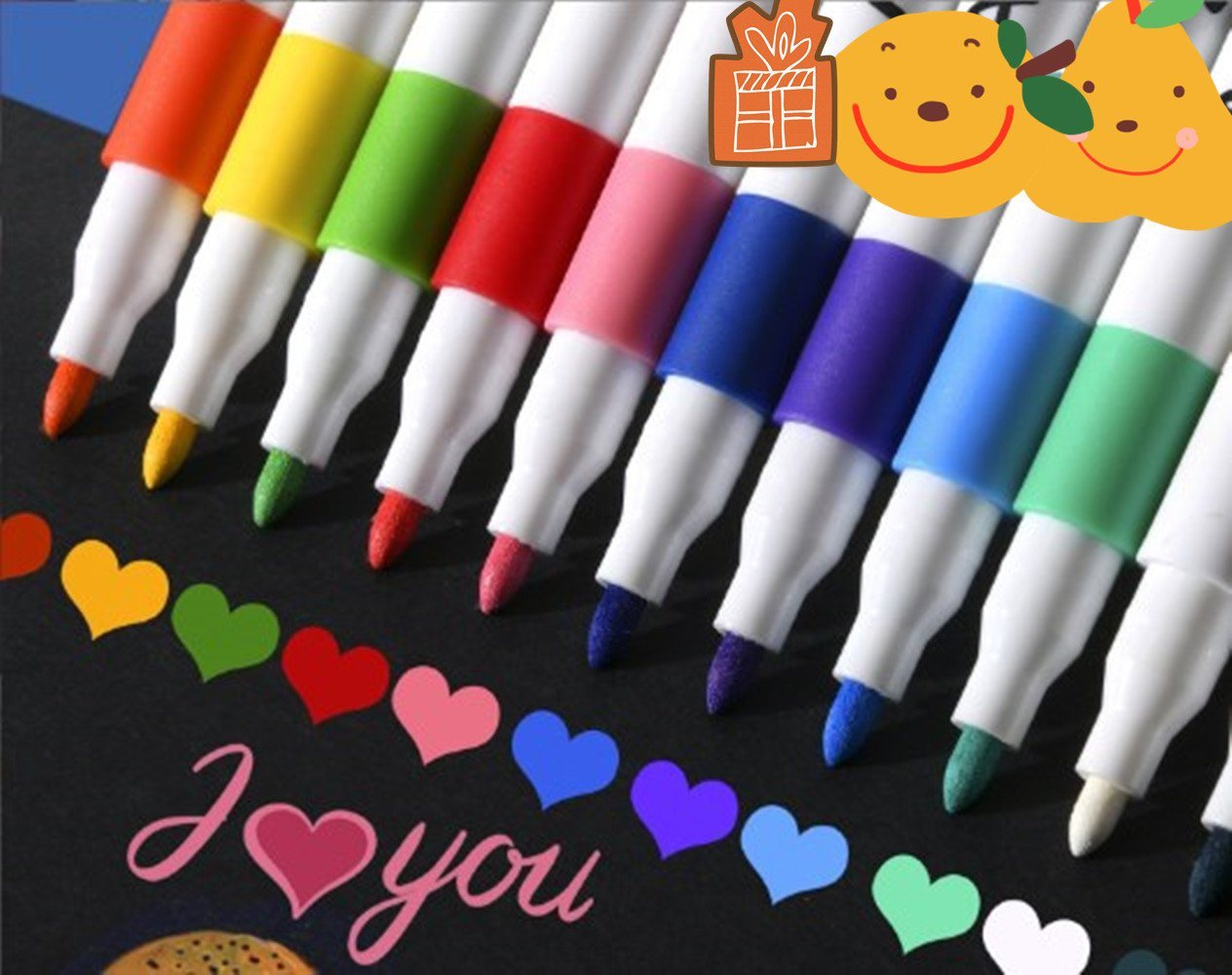 Thumbnail - XDeer Lackmarker Acrylstifte für Steine,12/24/36/48/60/72Wasserfest Marker Stifte, für Papier,Leinwand, Glas, Keramik, H...