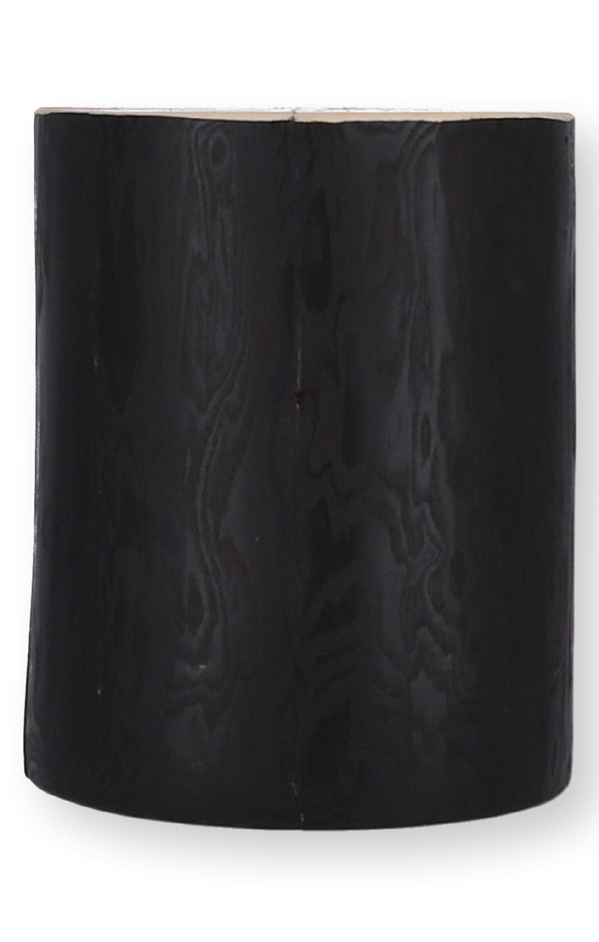 jankurtz Beistelltisch Block rund, Kernesche massiv, Schwarz, H 38 cm