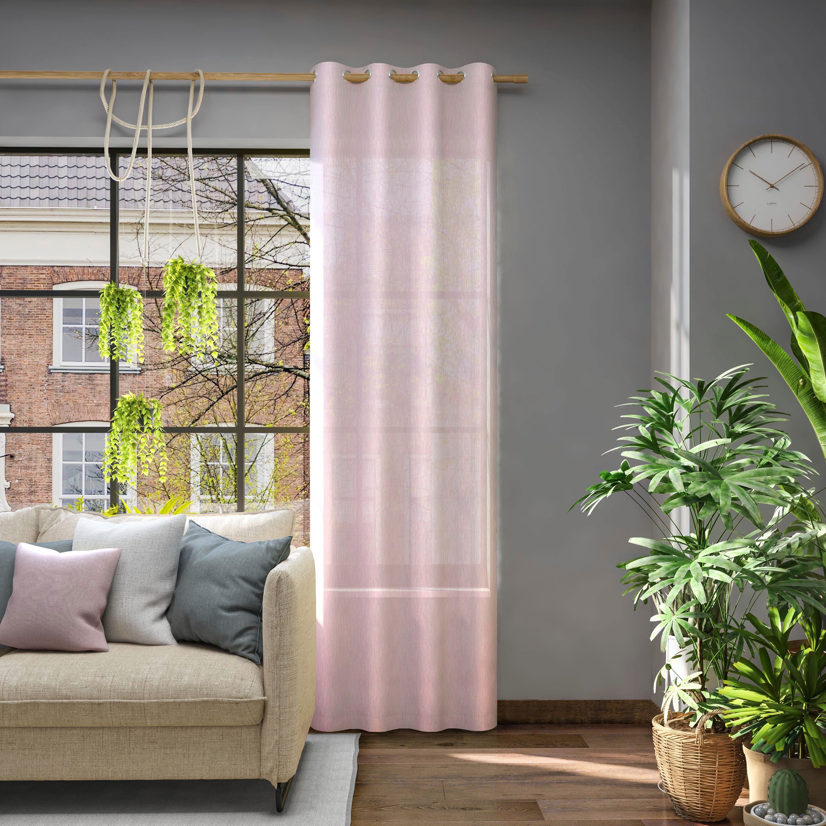 Neutex for you! Vorhang Libre-ECO, Ösen (1 St), halbtransparent, Jacquard, Breite 142 cm, nach Maß