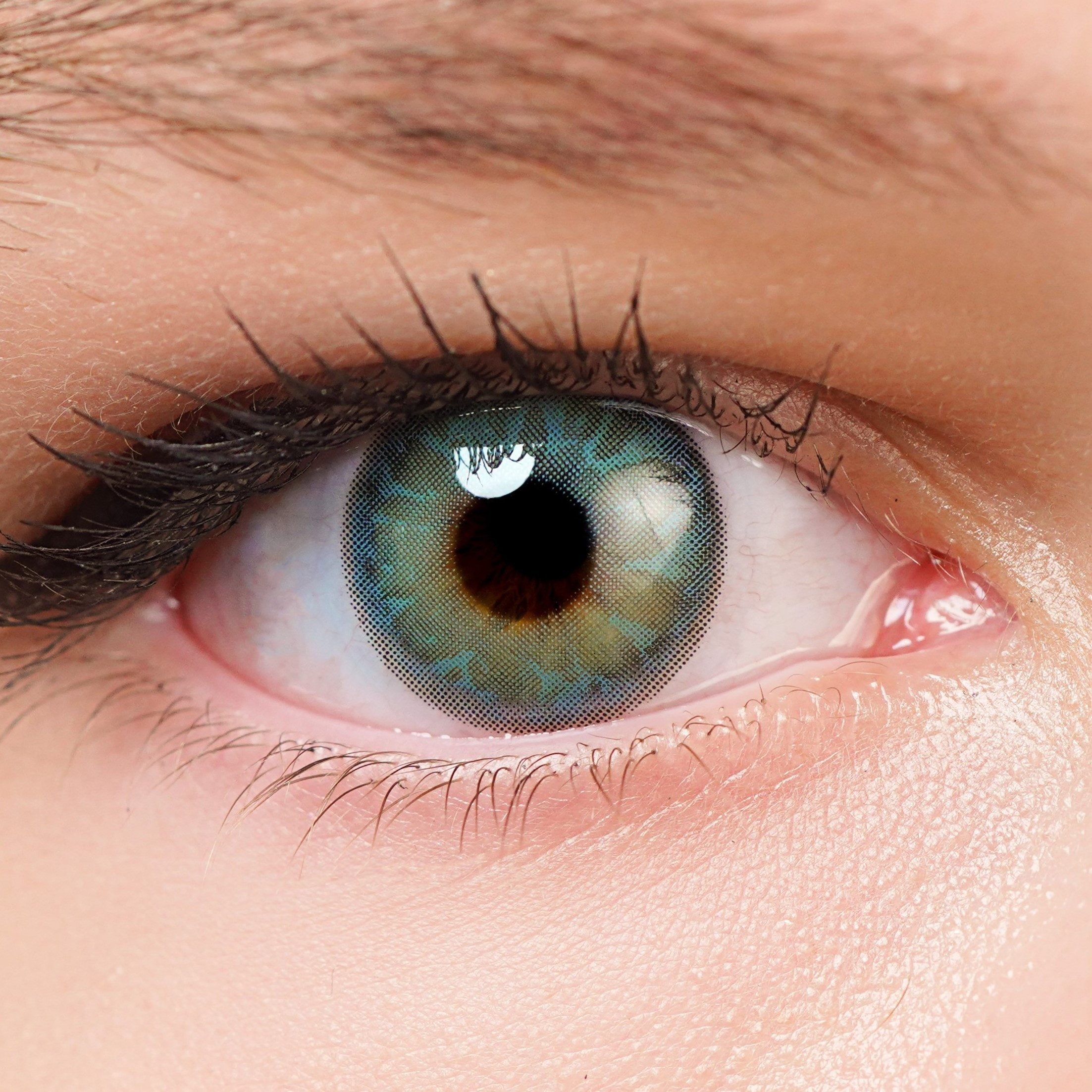 Charmiga Jahreslinsen Farbige Kontaktlinsen Grün Ohne Stärke, Farblinsen, Gem Green, Farbige Kontaktlinsen