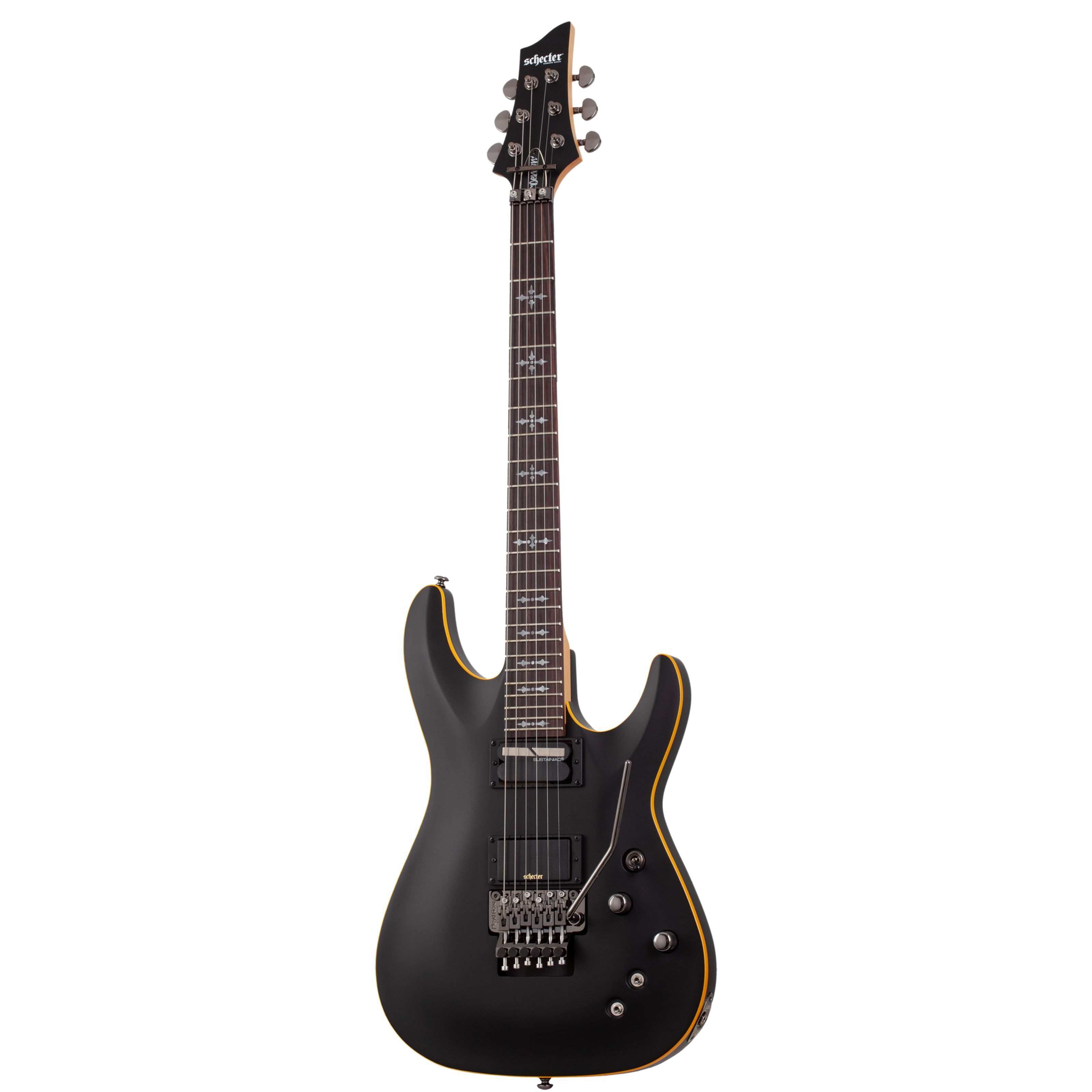 Schecter E-Gitarre, Demon-6 FR S Aged Black Satin - E-Gitarre