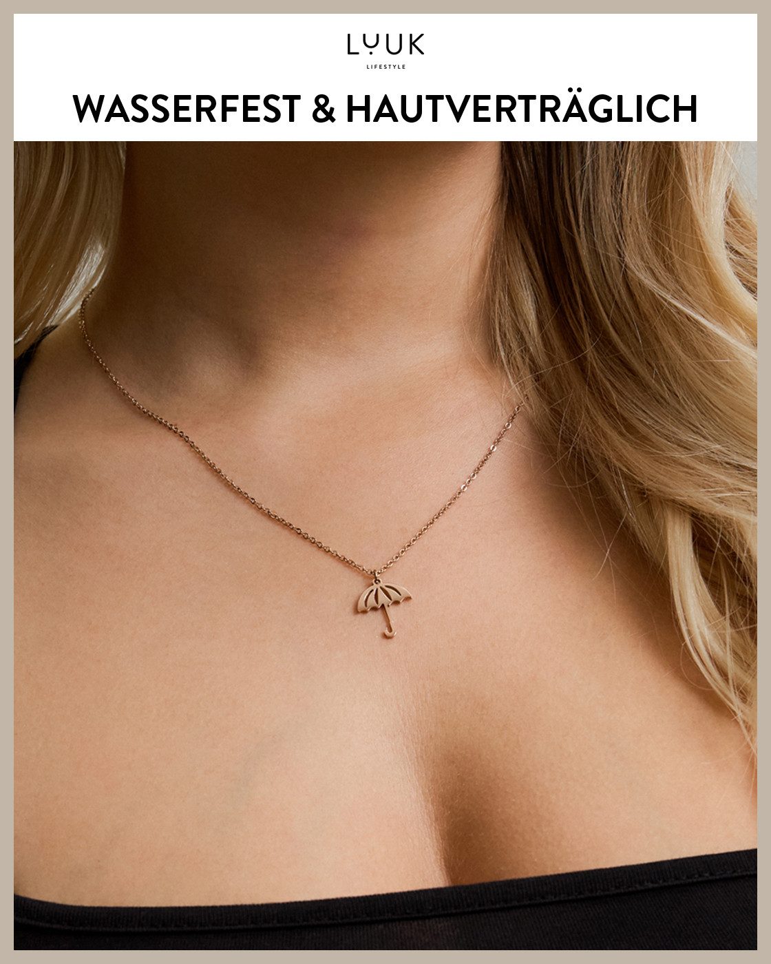 LUUK LIFESTYLE Kette mit Anhänger Regenschirm, günstig online kaufen