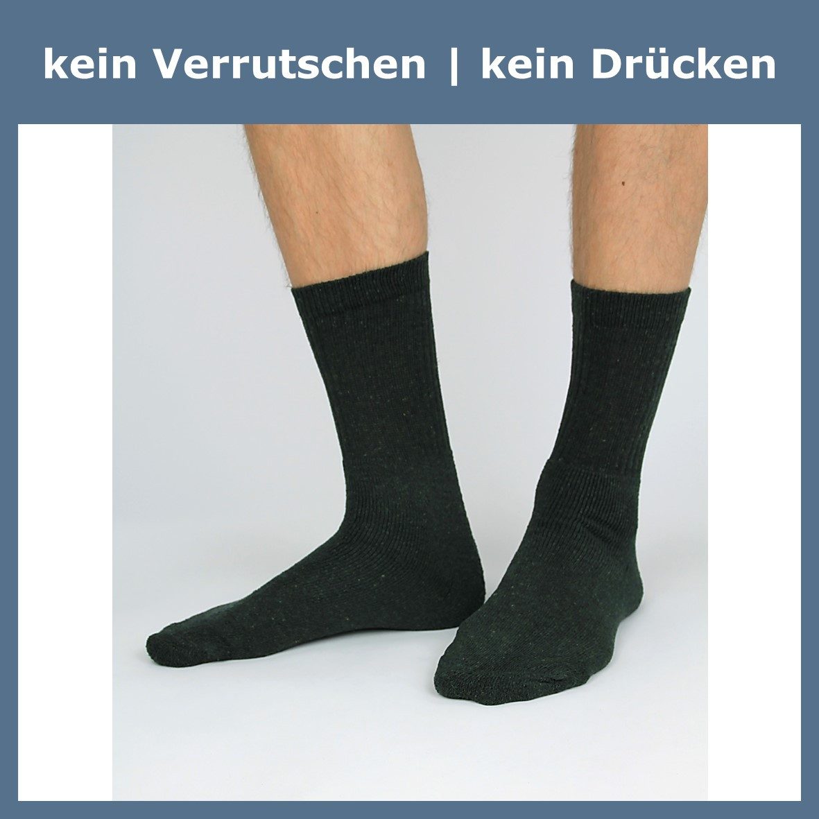 GAWILO Freizeitsocken für Outdoor Aktivitäten z.B. Jagd, Wandern oder Army mit Rippschaft (10 Paar) aus strapazierfähiger Baumwolle