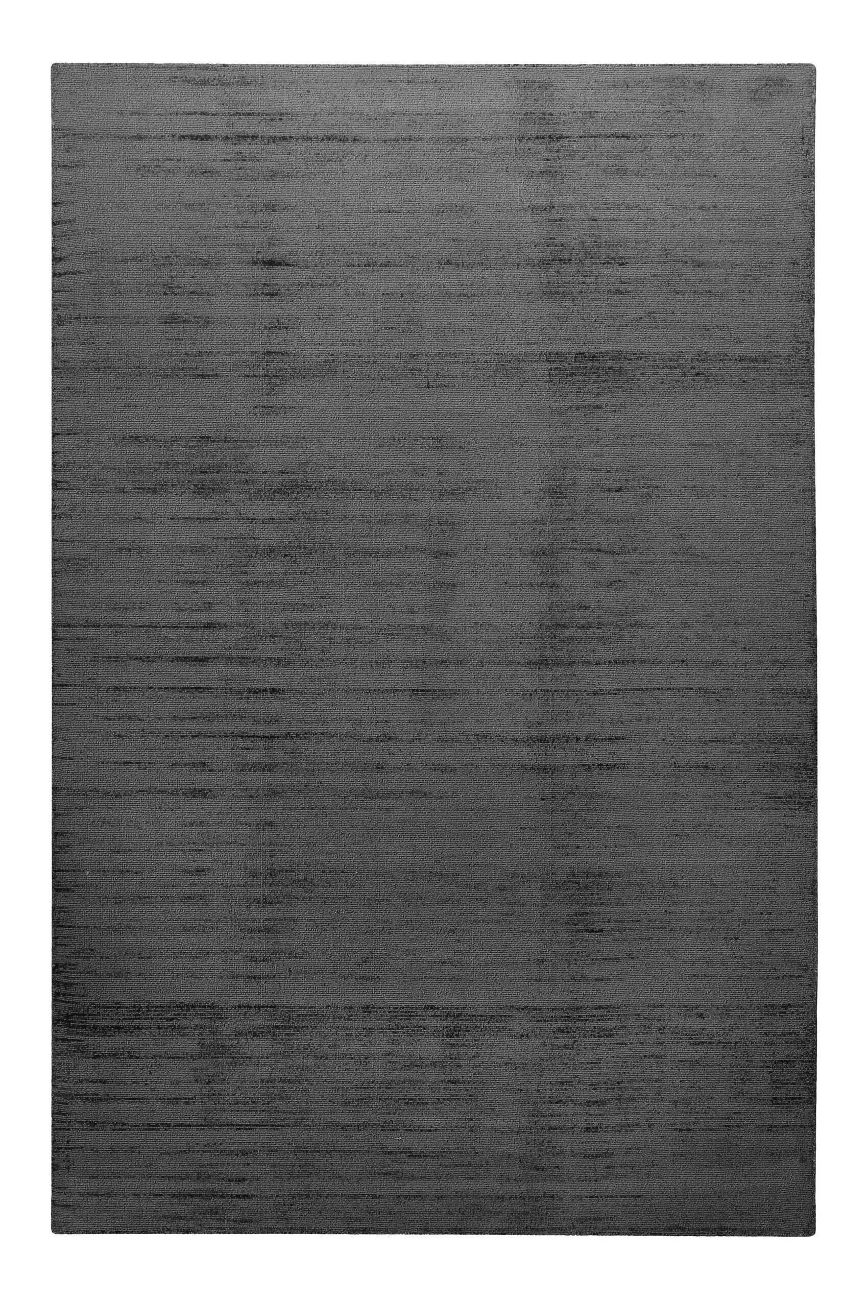 Teppich Emma, Wecon home Basics, rechteckig, Höhe: 8 mm, handgewebt, Farbschimmer dank Polysilk, einfarbig, weiche Haptik grau | Kurzflor-Teppiche