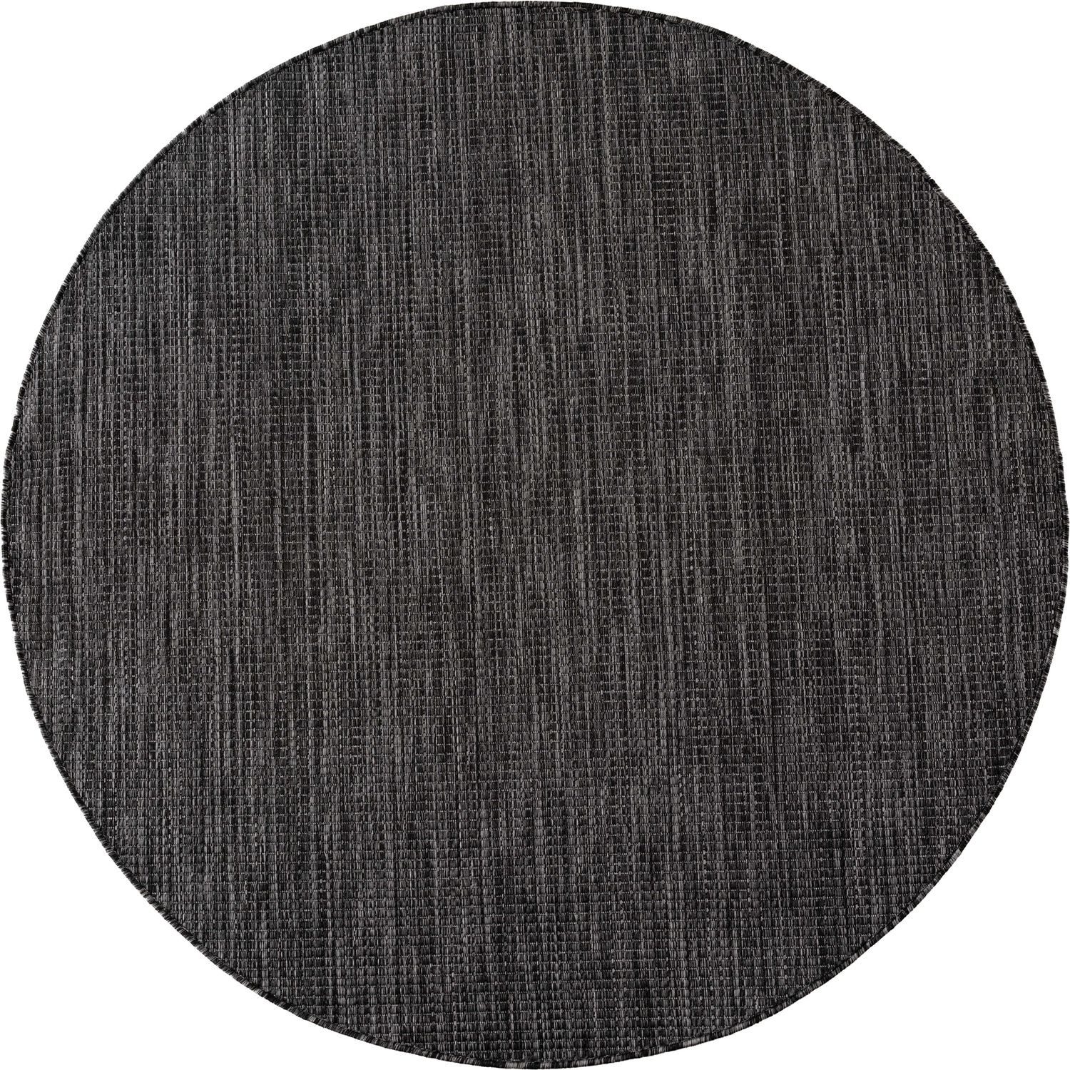 Teppich Boss Teppich Indoor Outdoor Teppich Mira 1450 in Schwarz, rund, Höhe: 3 mm, Extra weich, wetterfest, saugrobotergeeignet und strapazierfähig
