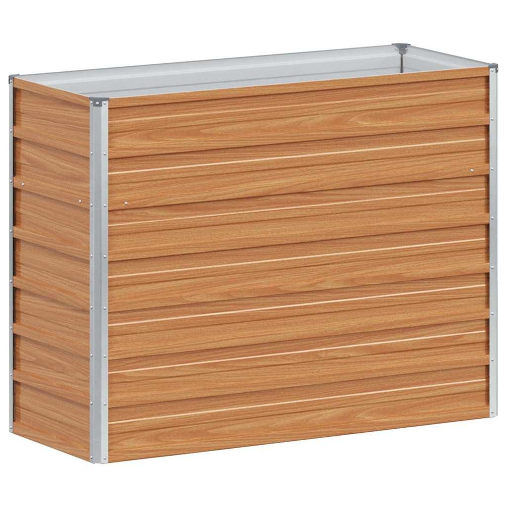 vidaXL Hochbeet Hochbeet Hellbraun 100 x 40 x 77 cm Verzinkter Stahl (1 St)