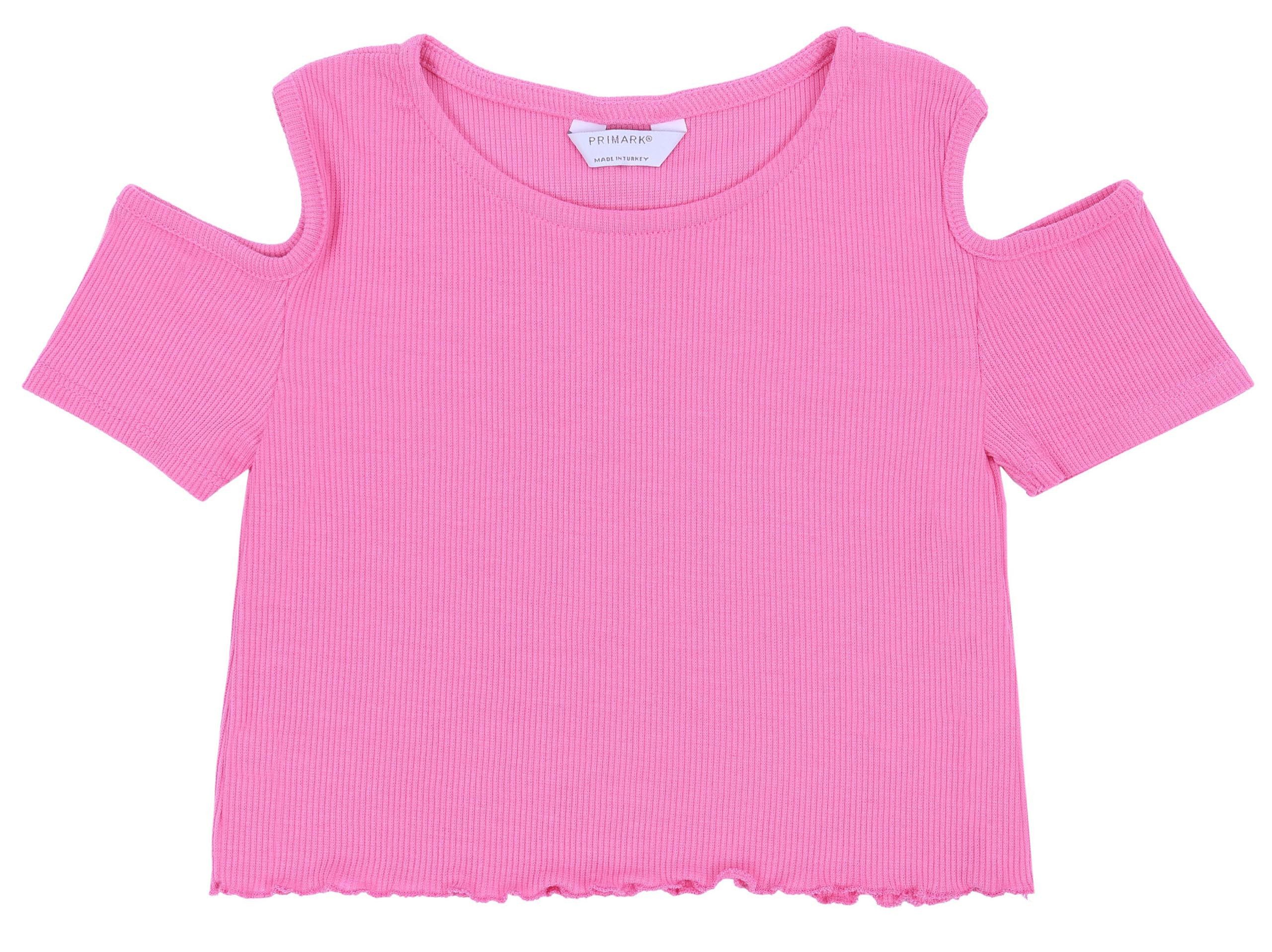 Blusentop Pinkes T-Shirt mit Ausschnitten 11-12 Jahre
