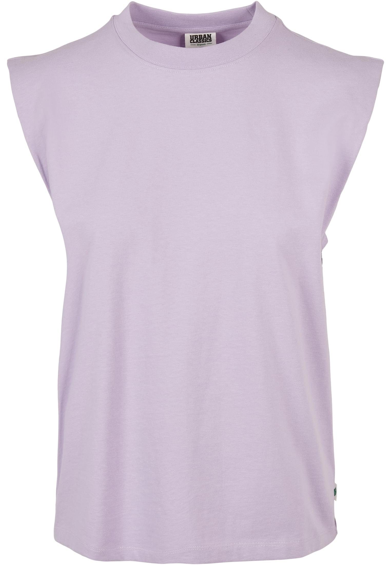 Heavy URBAN Top Shoulder CLASSICS Padded Tank Organic T-Shirt (1-tlg) Ladies Damen lilac