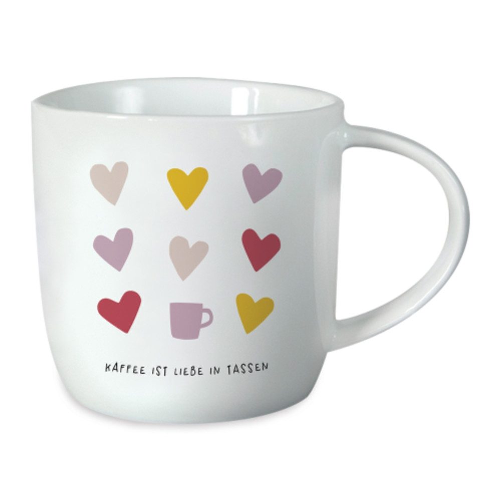 Grafik Werkstatt Tasse Gute Laune Tasse, "Kaffee ist Liebe in Чашки", geeignet für die Mikrowelle und Spülmaschine