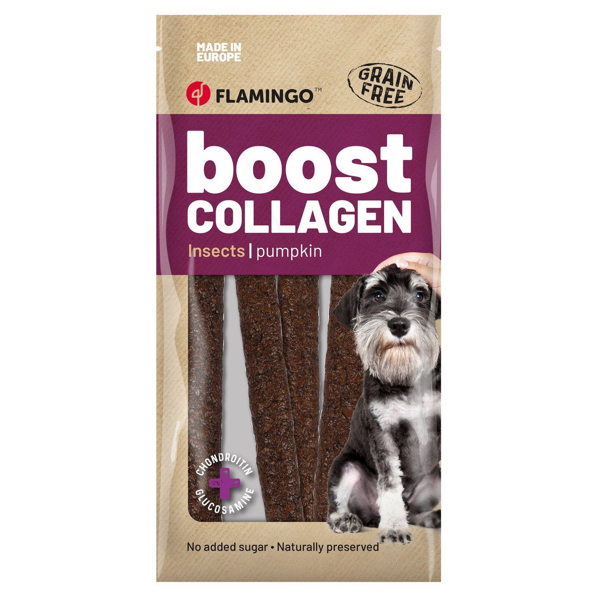 Flamingo Hundesnack Boost Wurst mit Insekten & Kollagen 600 g, für: Hund