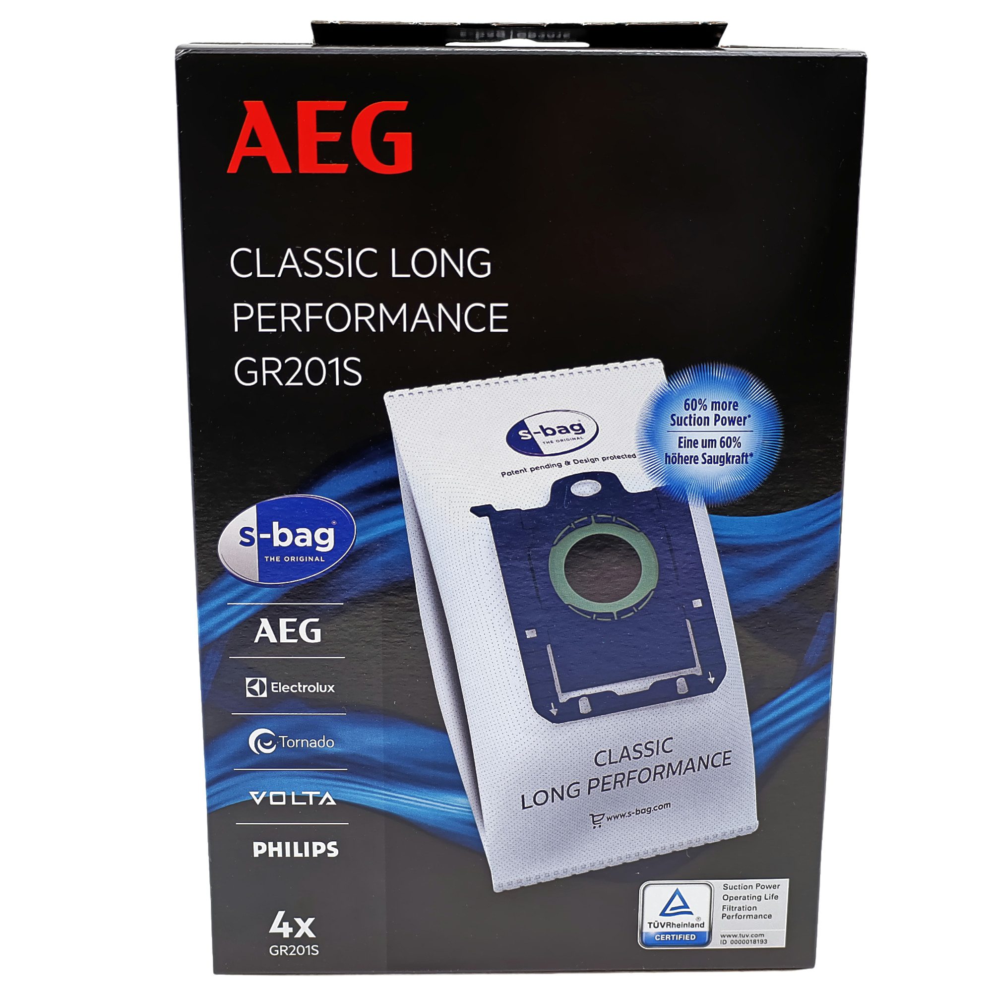 AEG Filterbeutel Staubbeutel 4 Stück 900256472/3 Filter, für Bodenstaubsauger