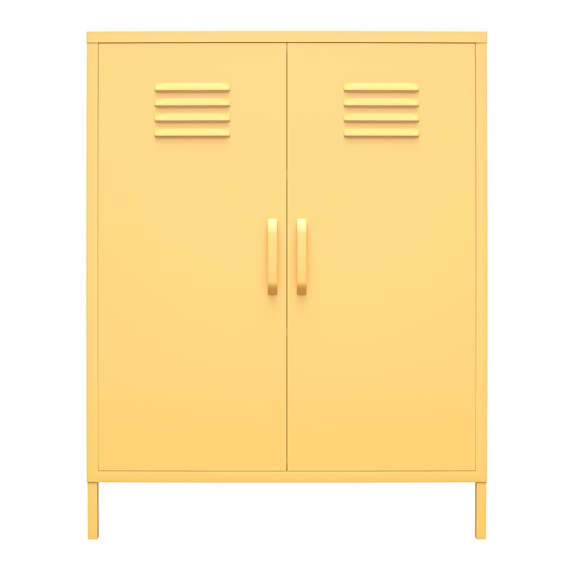 cm gelb Cache 2 Schrank, Spind Mehrzweckschrank Türen, loft24 Metall, 101,5 Höhe