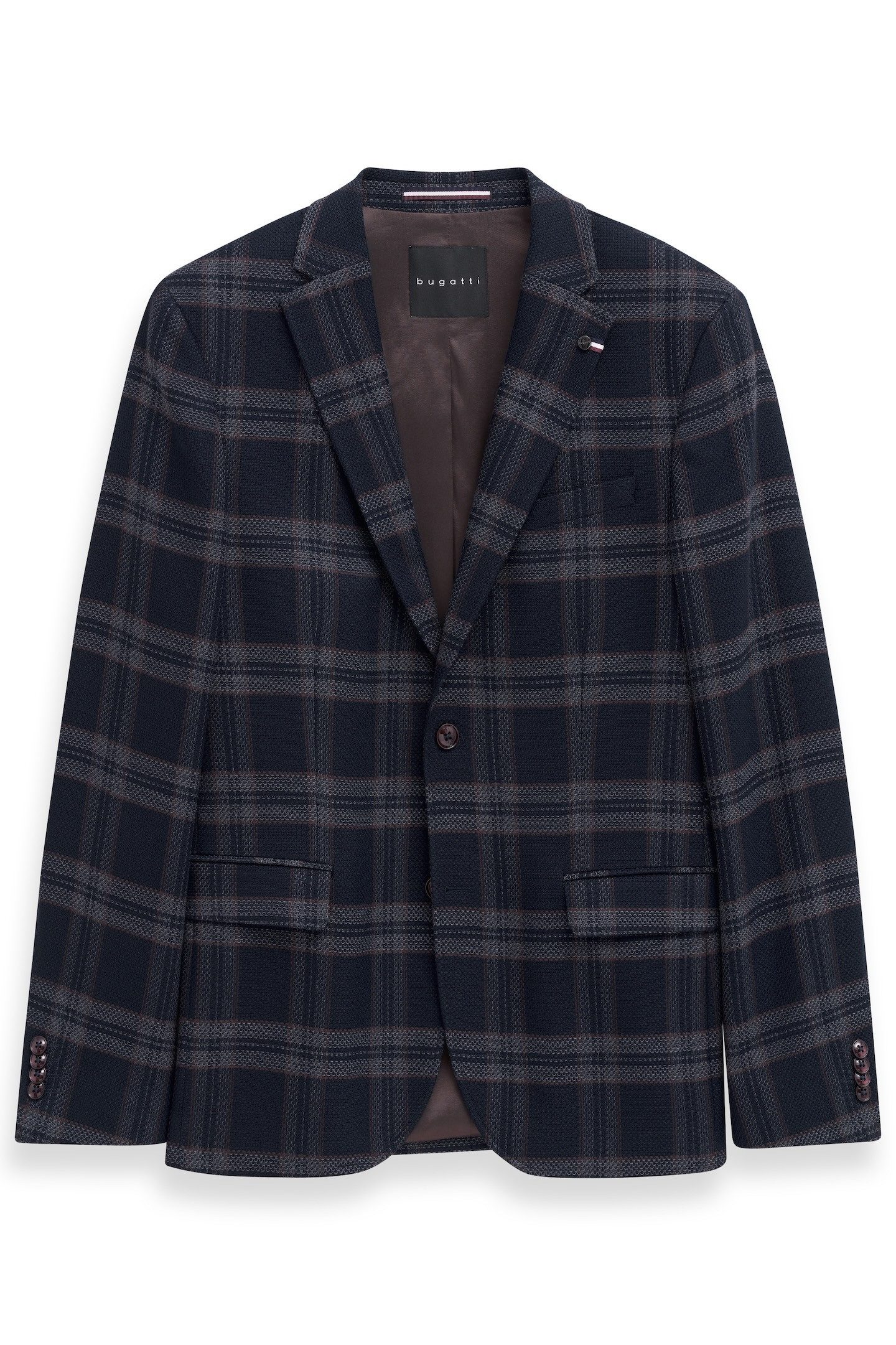 bugatti Sakko Modern Fit mit Stretch-Futter & Glencheck