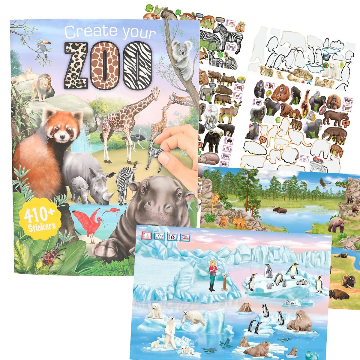 Depesche Stickerbuch Create your ZOO - Kreatives Malbuch mit Stickern für Kinder