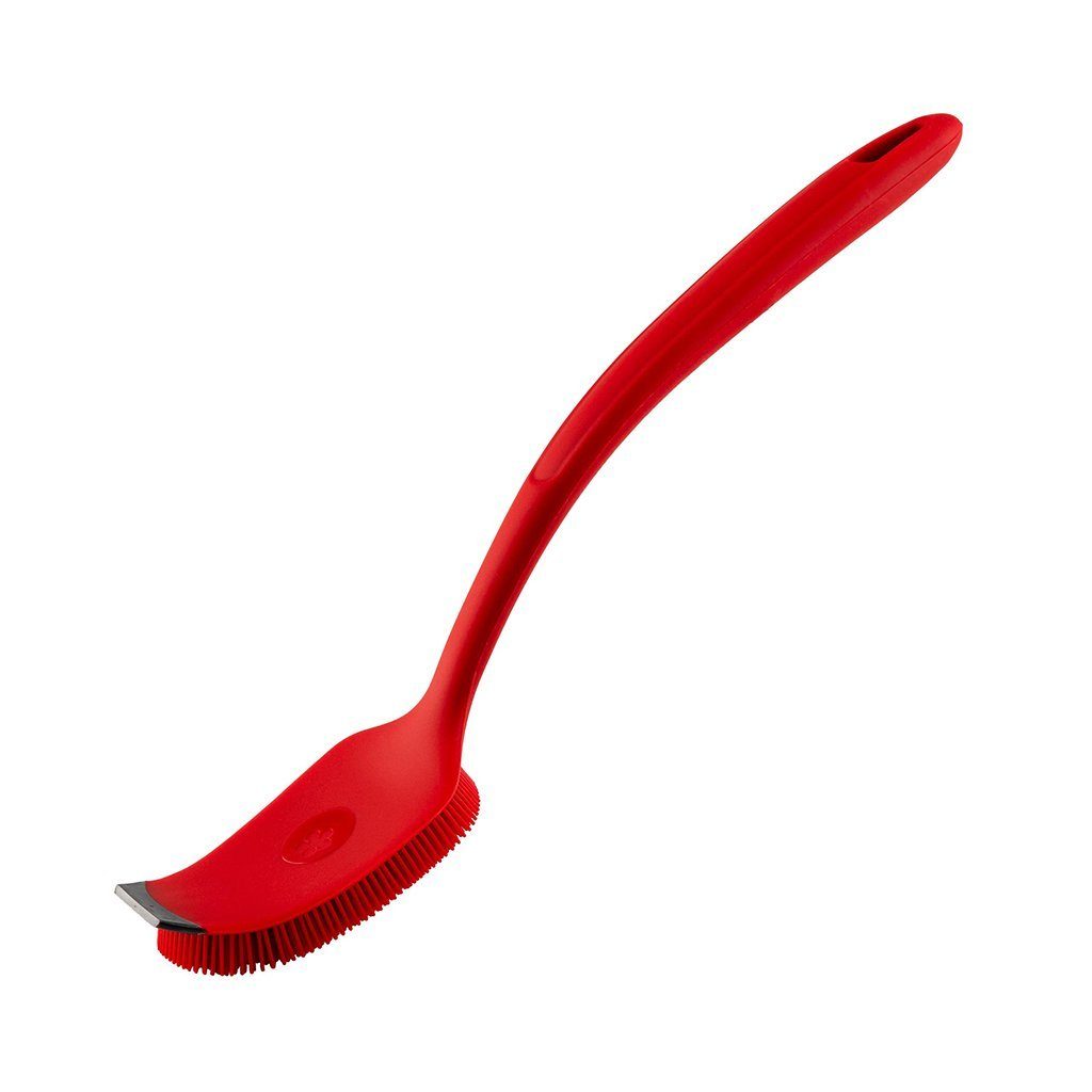 Kochblume Reinigungsbürste Universalbürste 2.0, mit Nylon-Schaber rot