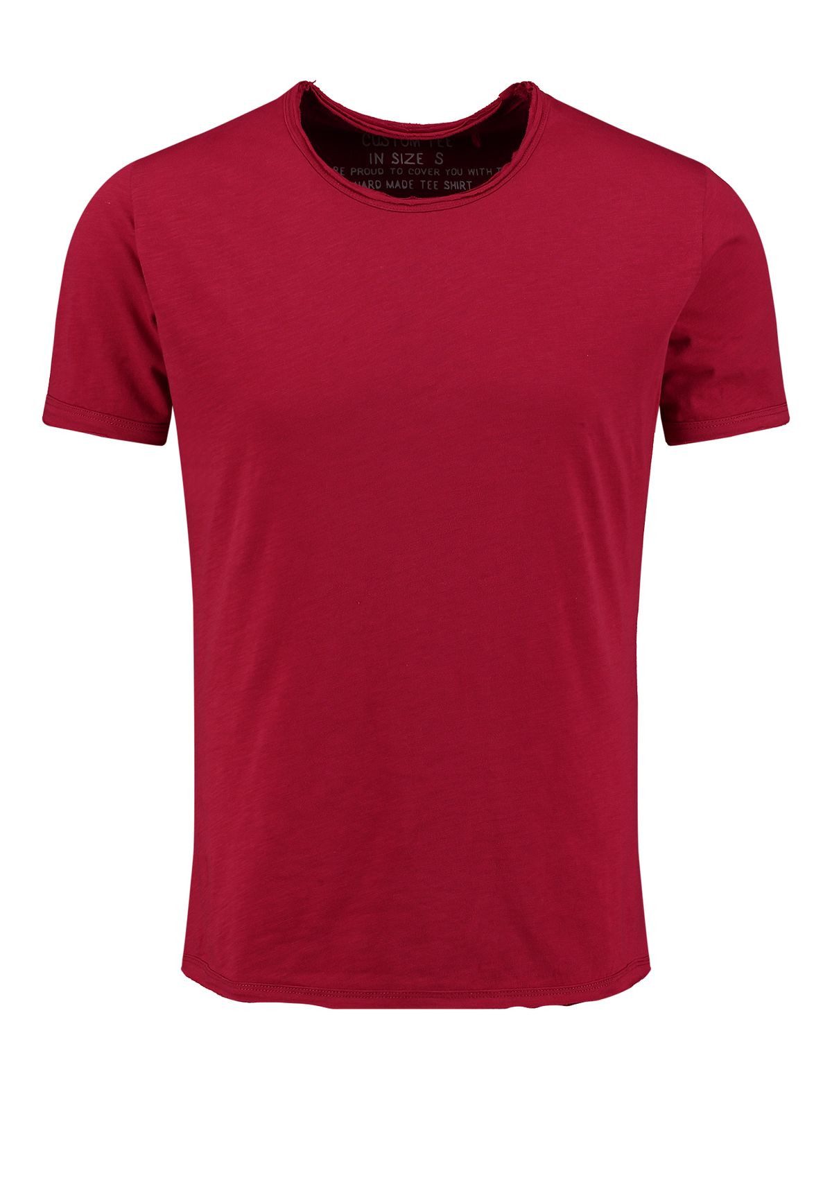 Key Largo T-Shirt Bread vintage Look uni Basic T00621 Rundhalsauschnitt unifarben kurzarm slim fit