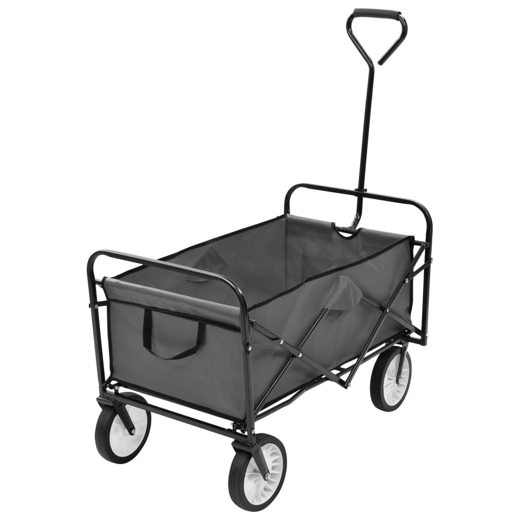 Rollwagen Klappbarer Handwagen Stahl Grau