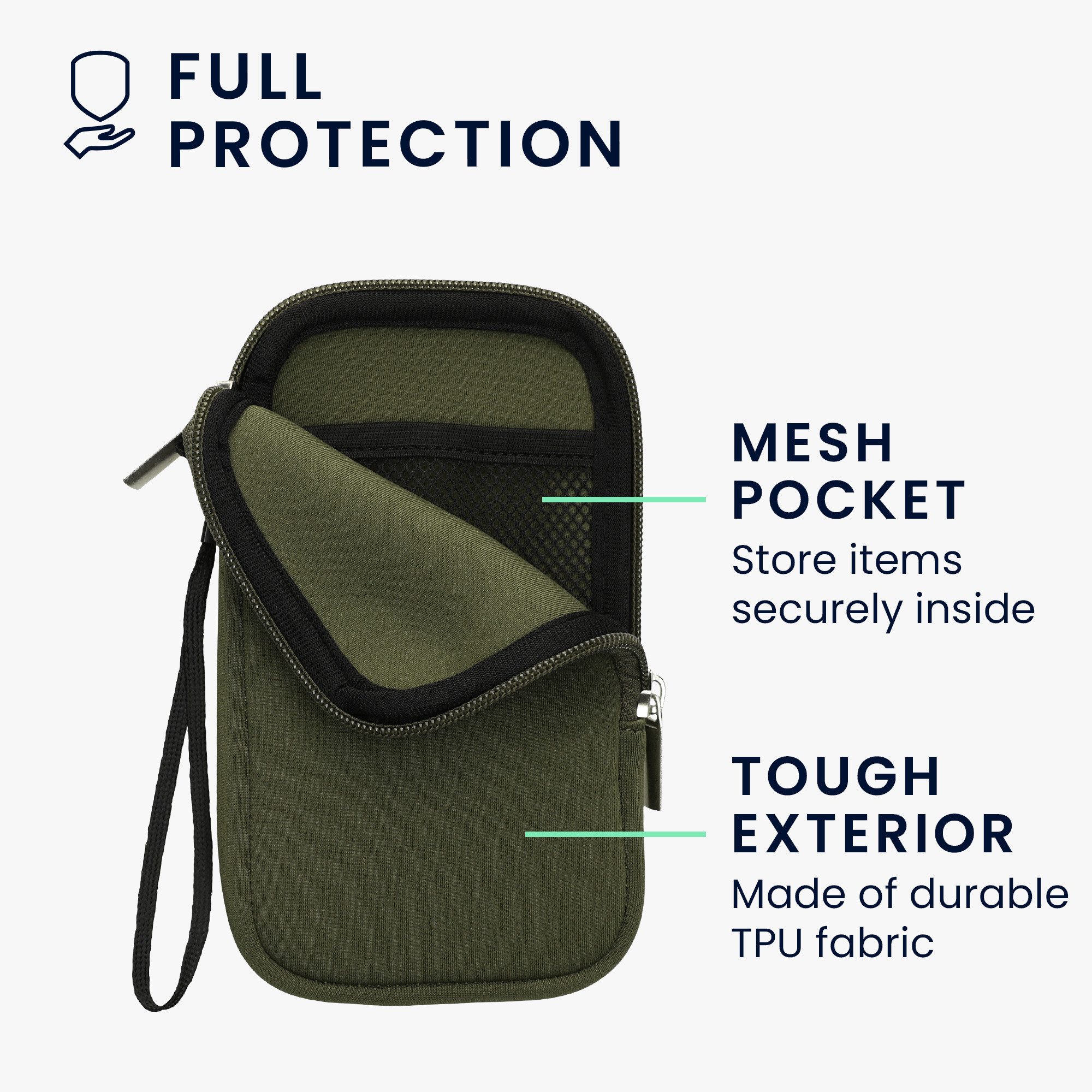 kwmobile Handytasche Handytasche für Smartphones L - 6,5" (1-tlg), Neopren Handy Hülle - Handy Tasche Sleeve Pouch