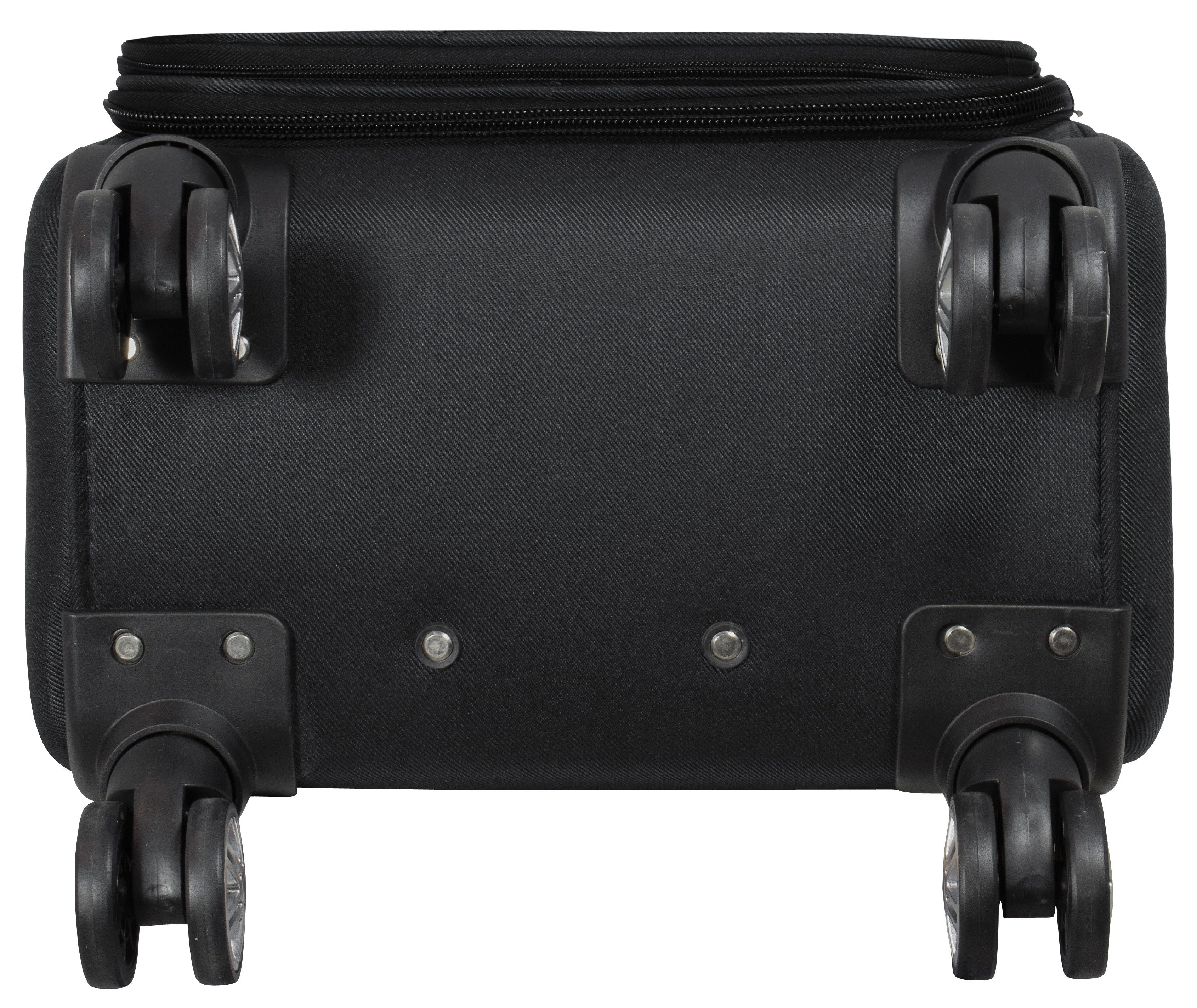 Trendyshop365 Weichgepäck-Trolley Maribor, 4 Größen, 4 Farben, 4 Rollen, Weichgepäck, Zwillingsrollen, Zahlenschloss, 2 Außentaschen, Dehnfalte – Bild 4 von 5