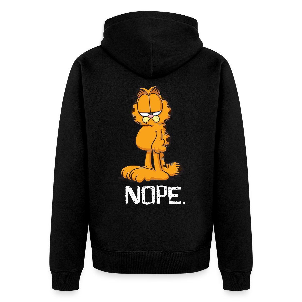 Spreadshirt Sweatjacke Garfield Nope Nein Nö Kein Bock Lustig Kapuzenjacke Herren (1-tlg)