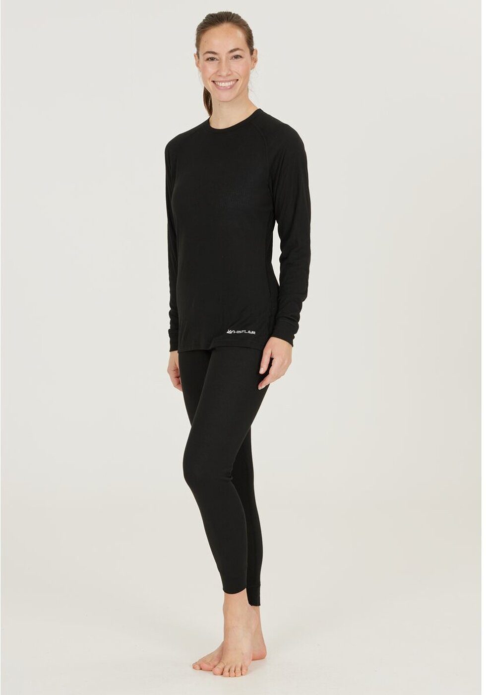 WHISTLER Langarmshirt & Hose Oppdal W Ski Underwear Set Black