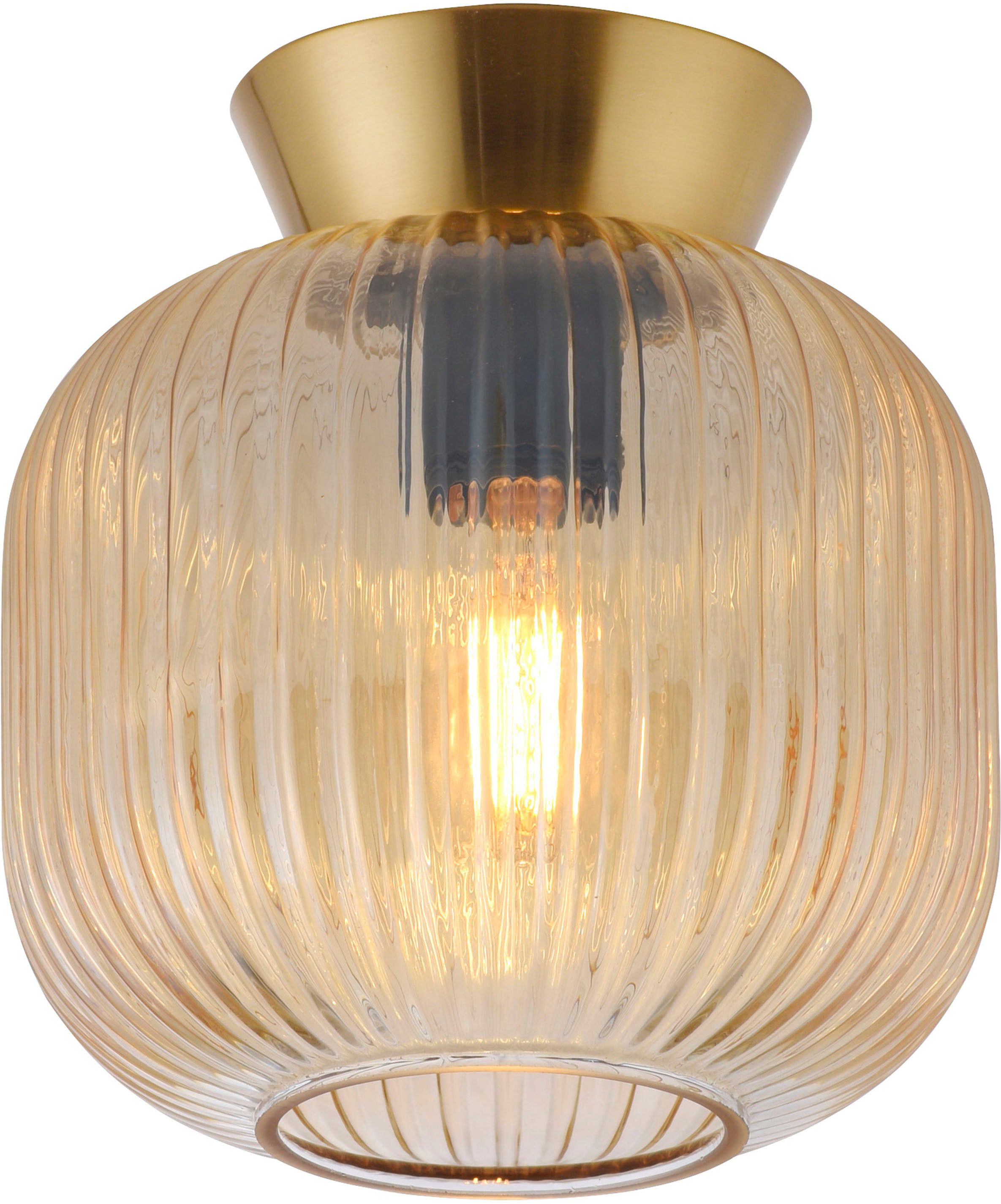 SCHÖNER WOHNEN-Kollektion LED Deckenleuchte NAMI, ohne Leuchtmittel, SCHÖNER WOHNEN Kollektion, geriffeltes Glas