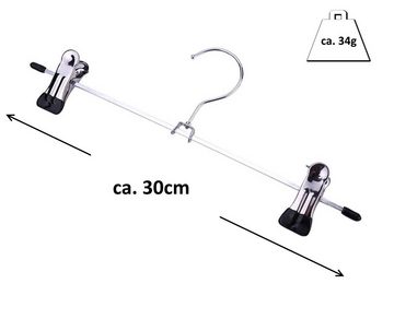 BAYLI Kleiderbügel Bayli 40-er Set Metall Kleiderbügel Hosenbügel, 30cm Breit, Klammerb