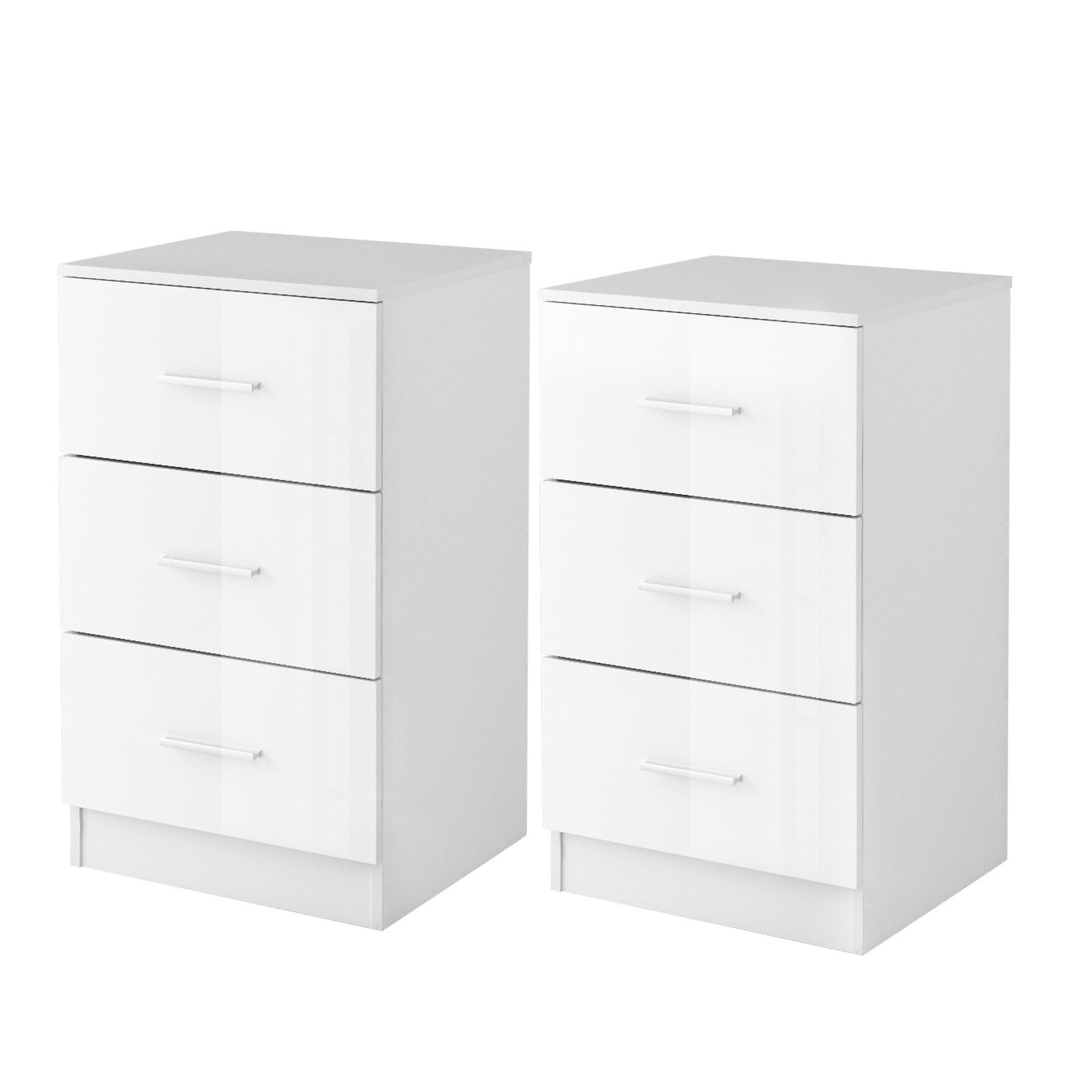 COSTWAY Nachttisch (2-St), mit 3 Schubladen, Büroschrank Beistelltisch 37x3 günstig online kaufen