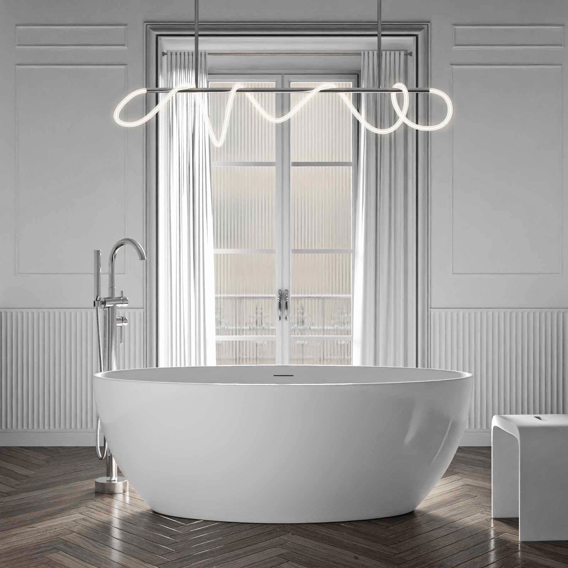 Bernstein Badewanne TERRA 2.0, freistehende Badewanne, Sanitäracryl, oval