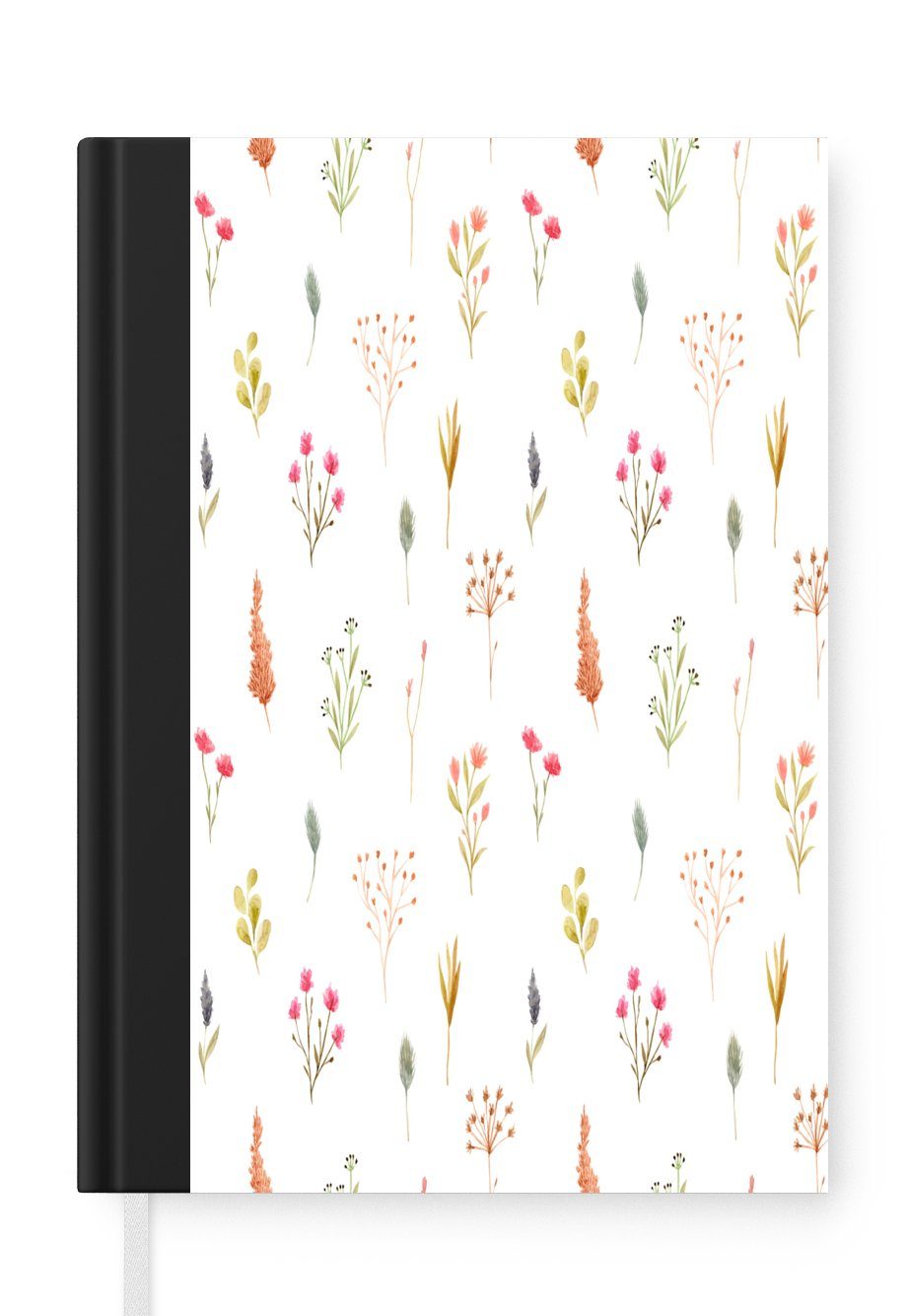 MuchoWow Notizbuch Blumen - Pflanzen - Collage, Journal, Merkzettel, Tagebuch, Notizheft, A5, 98 Seiten, Haushaltsbuch