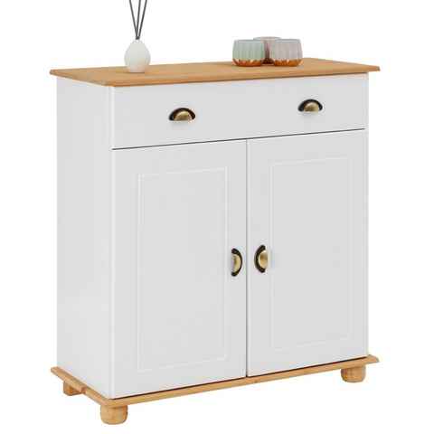 IDIMEX Highboard COLMAR, Kommode Vertiko Highboard Holz Anrichte Kiefer massiv 1 Schublade2 Tür