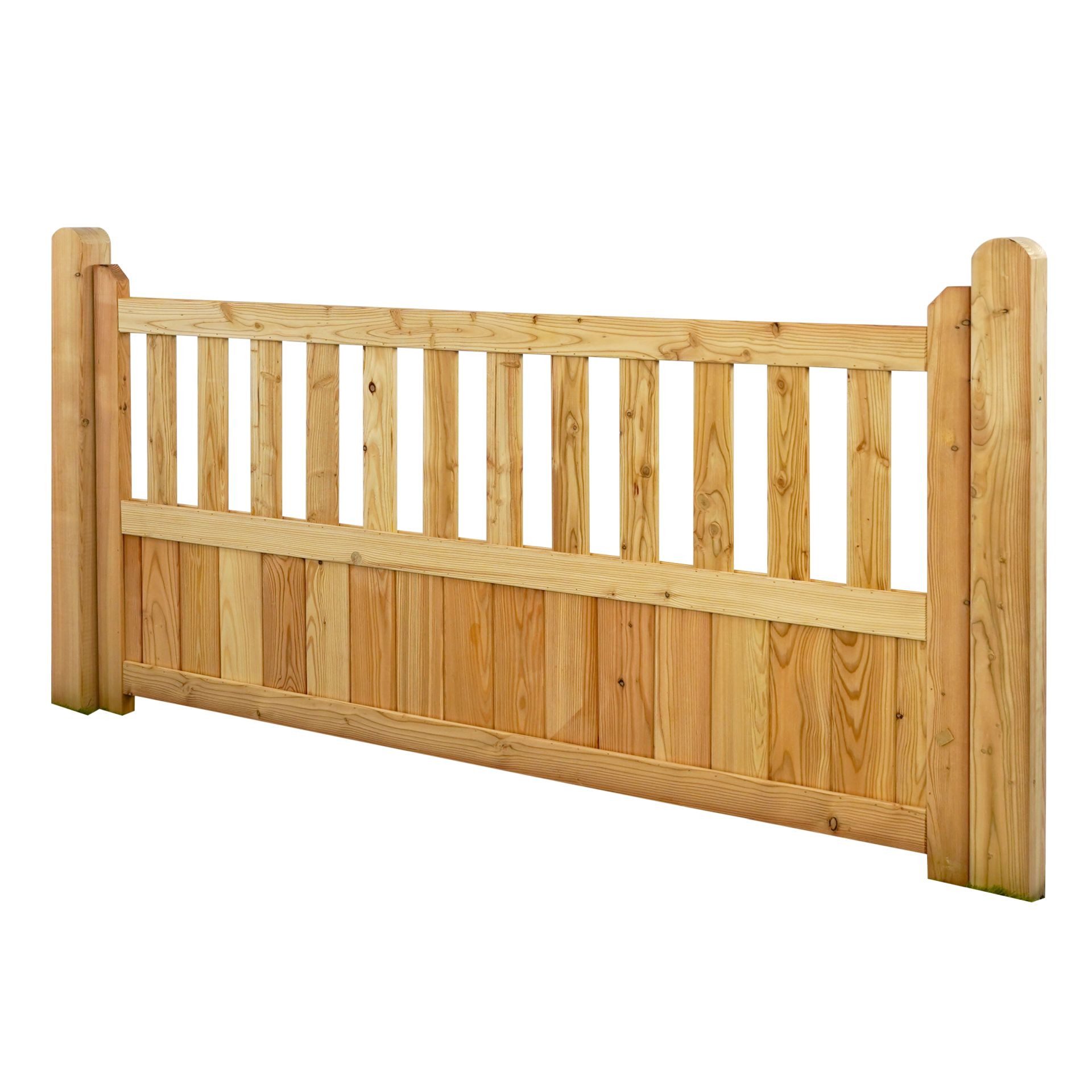 GartenLand Zaun Vorgartenzaun Graz Lärche – Naturbelassen, (Set, Ohne Pfosten, 180x90 cm), Vorgartenzaun, Lärche