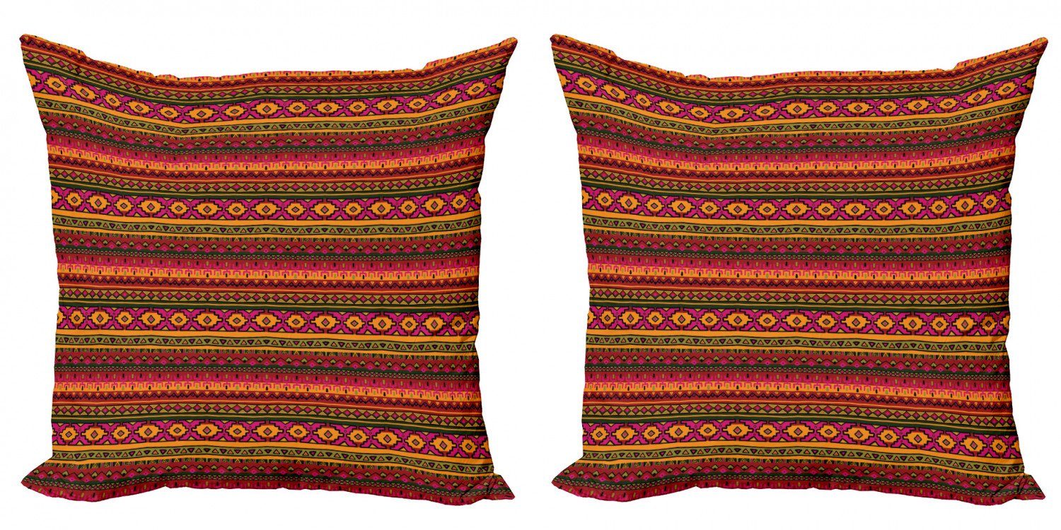 Kissenbezüge (2 peruanische Modern aztekisch Stück), Digitaldruck, Motive Doppelseitiger Accent Abakuhaus Vintage
