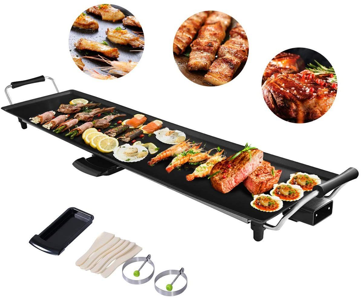 COSTWAY Grillplatte »Elektrogrill TeppanyakiGrill Indoor BBQ Grill