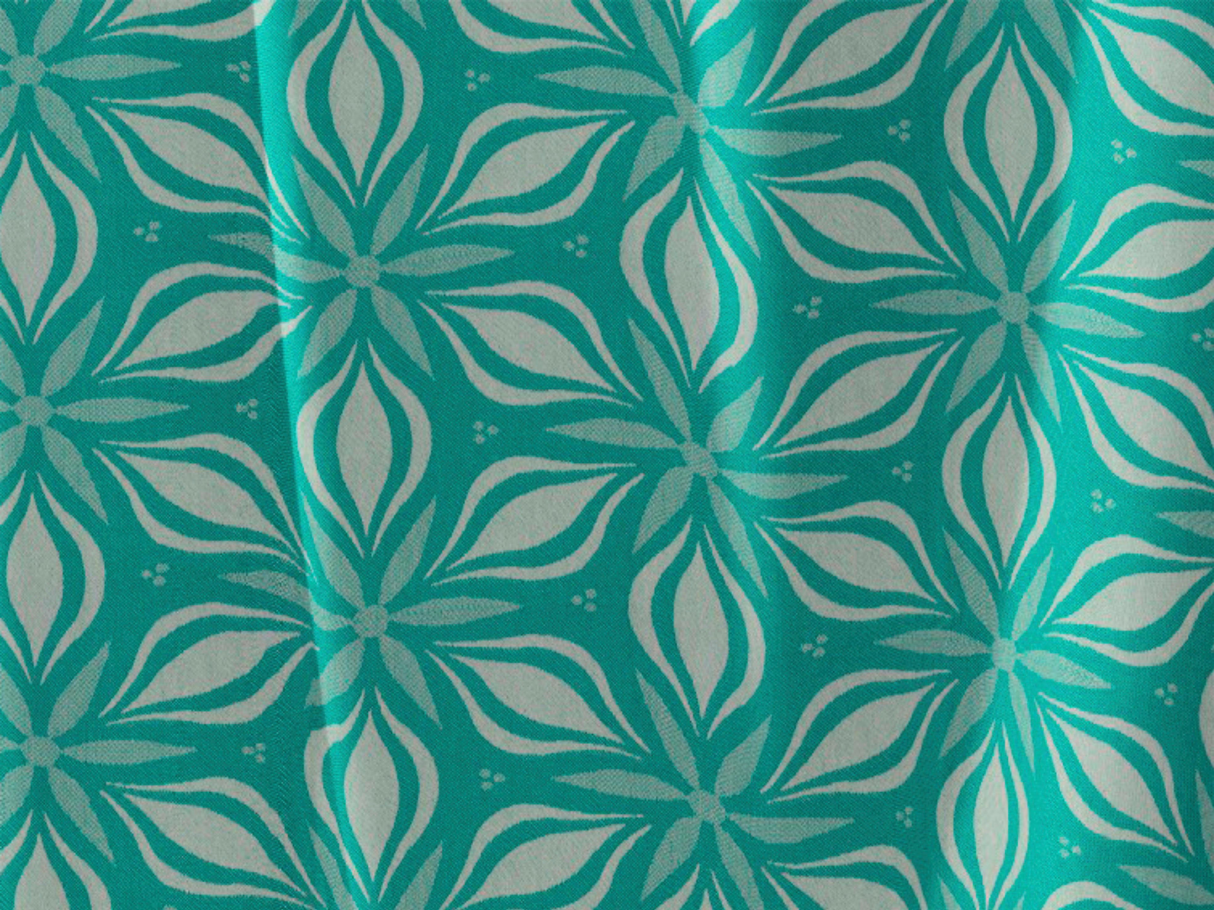Adam Vorhang Retro Floret (1 St), Kräuselband, blickdicht, Jacquard, aus 100% Bio-Baumwolle