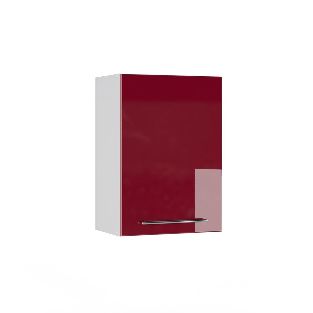 Vicco Badschrank Fame-Line Bordeaux Hochglanz/Weiß 50 x 72 cm günstig online kaufen
