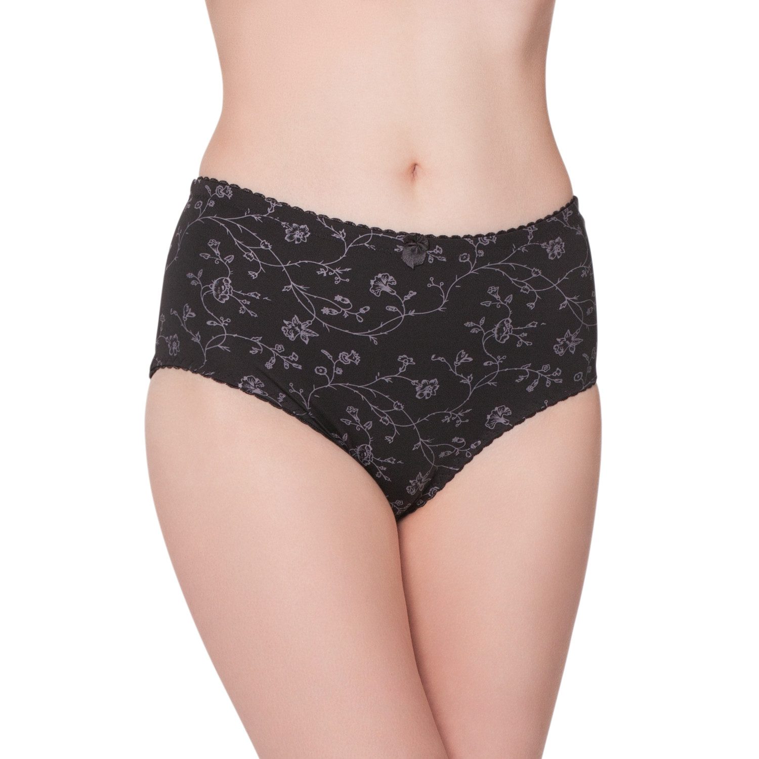 celodoro Taillenslip Damen Taillenslip 6er Pack, Microfaser, Blümchen-Muster – Bild 4 von 5