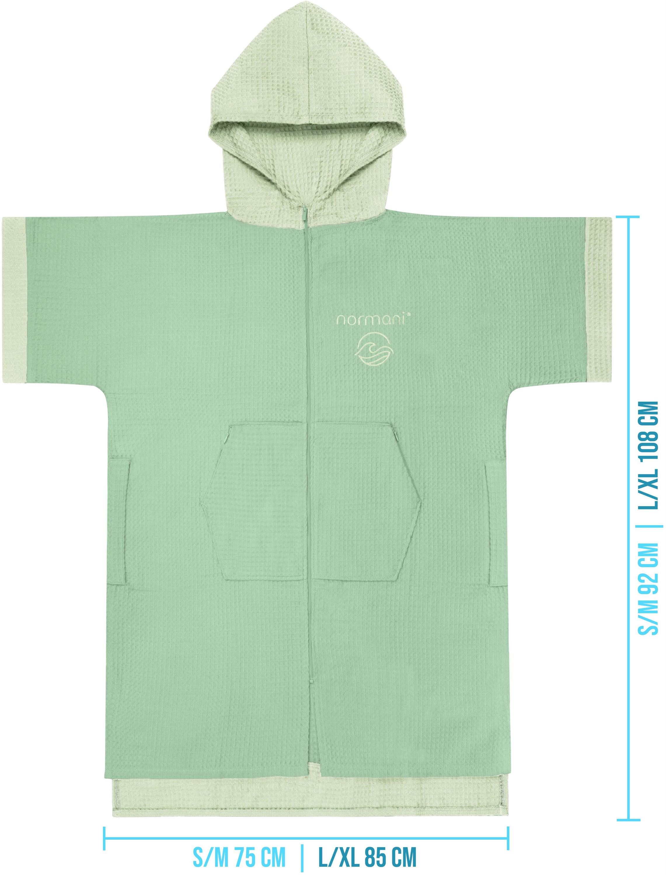 normani Badeponcho Badeponcho Niramey, Langform, Viskose, atmungsaktiv, schnelltrocknend, Schlupf, Badeponcho für Erwachsene aus 100 % Bambusviskose