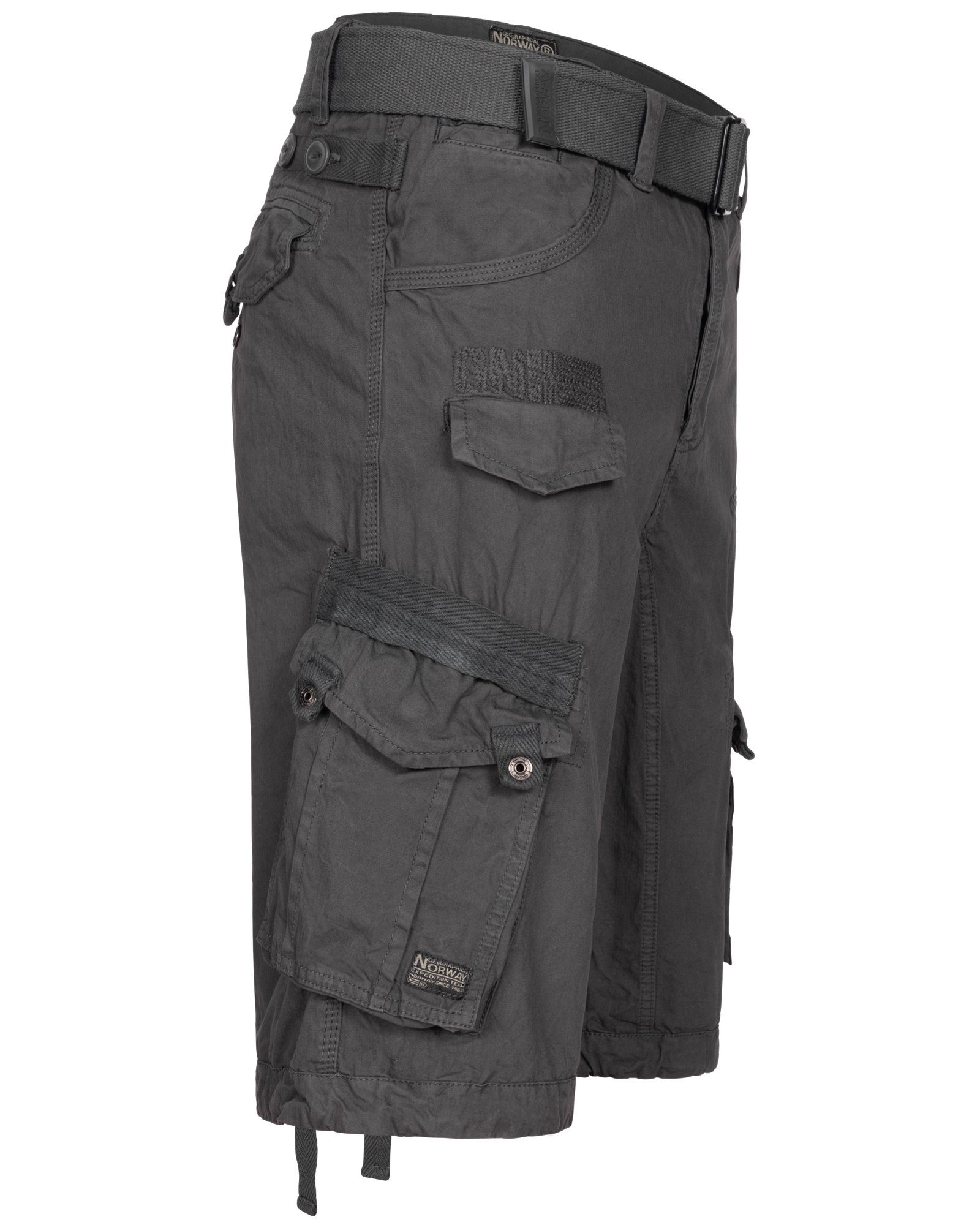 Geographical Norway Shorts Herren Cargo Shorts kurze Hose Short Bermuda Knielang Gürtel Sommer