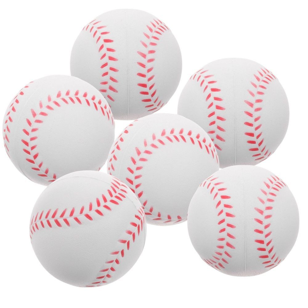 MEGAGOODS Baseball 6er Set Schaumstoff Baseball Trainingsbälle Kinder Outdoor Soft DE.