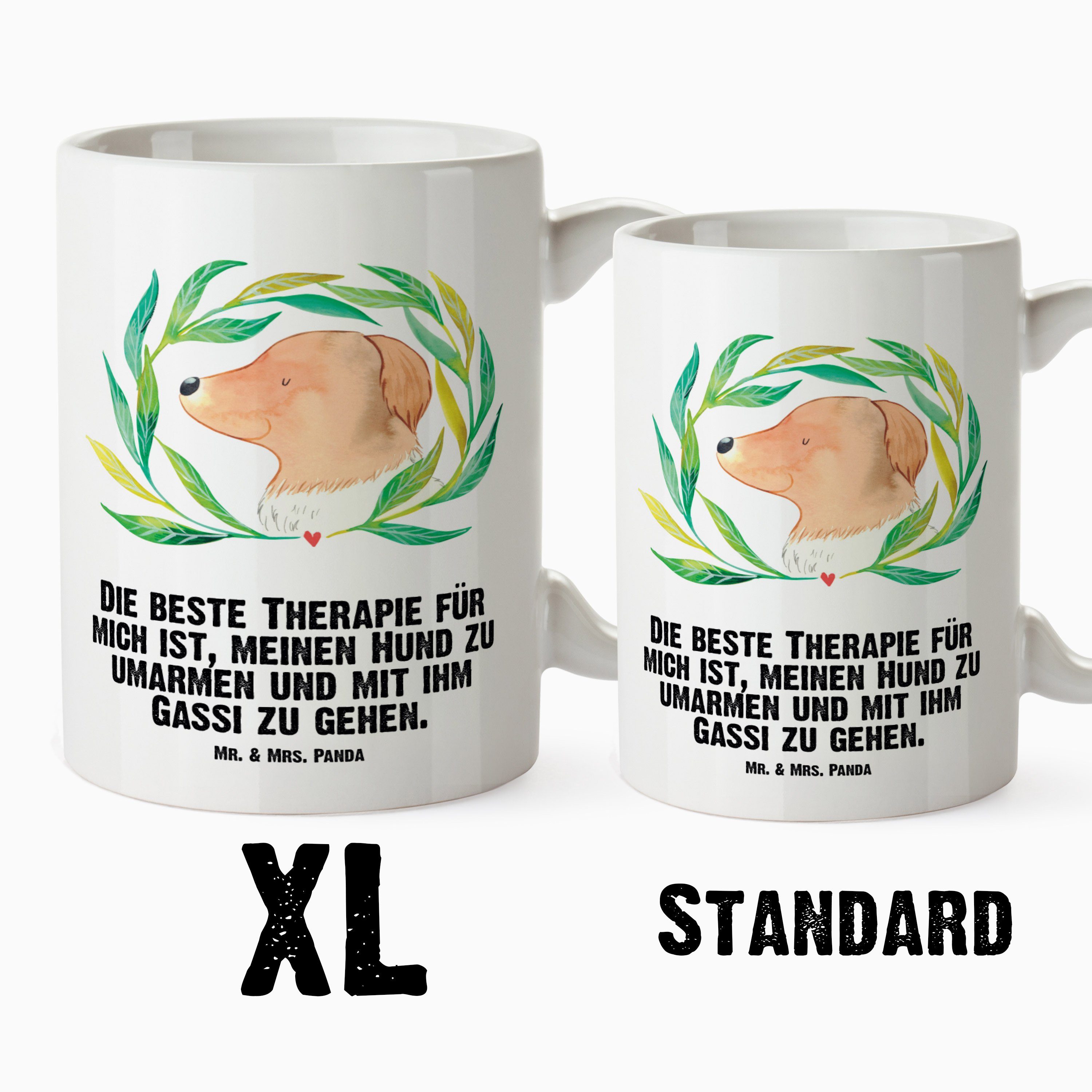 - XL Teet, Geschenk, & XL Mrs. Mr. - Hundekopf, Keramik Tasse Weiß Tasse Tasse, XL Hund XL Becher, Ranke Panda