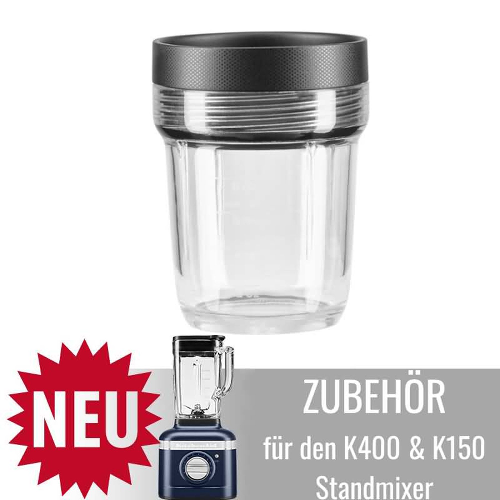 KitchenAid Mixaufsatz Für KitchenAid K400 & K150 Standmixer: 200ml Mixbehälter 5KSB2042BBA