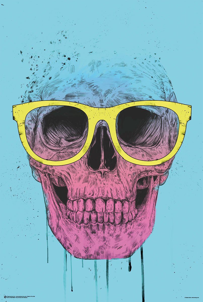 Close Up Poster Pop Art Skull Poster 61 x 91,5 cm