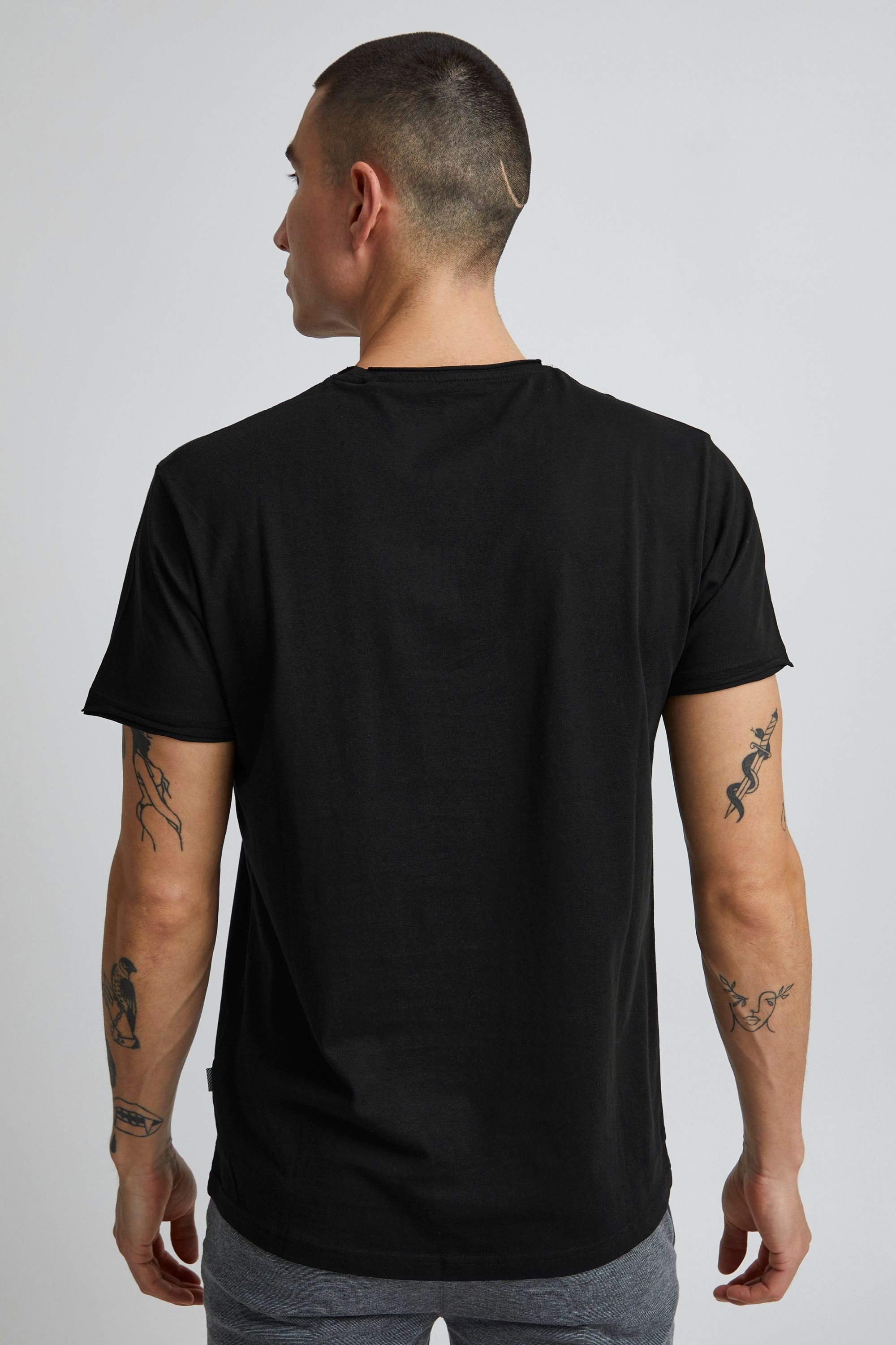 Solid T-Shirt SDGaylin Brusttasche BLACK T-Shirt mit (799000)
