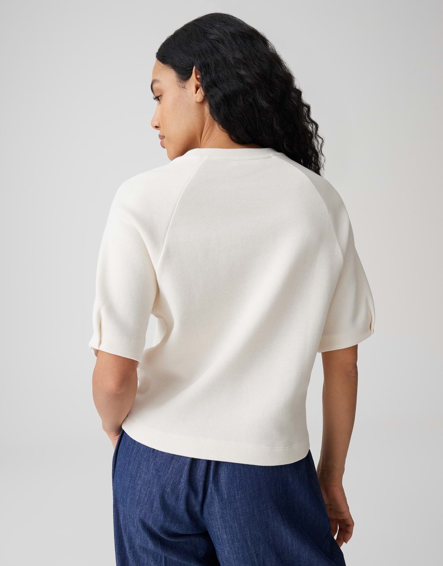 OPUS Sweatshirt Guschel aus Sweatware mit Piqué Optik Raglanärmel, weicher Griff, Casual – ideal für Alltag und moderne Look